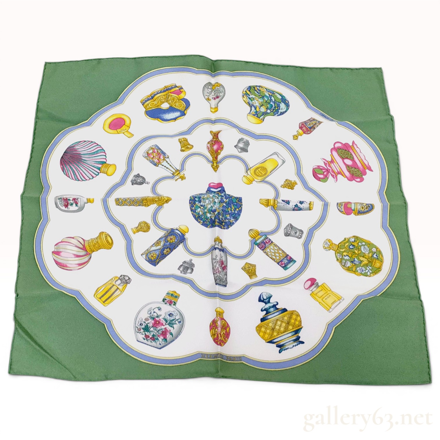Hermes Qu'importe le Flacon Silk Gavroche Scarf, Circa 1988