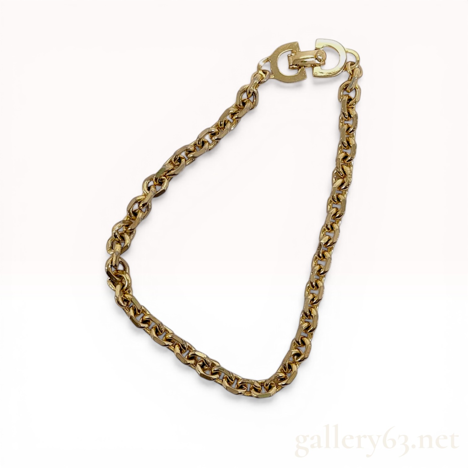 Christian Dior Gold-Tone Faceted Link Bracelet