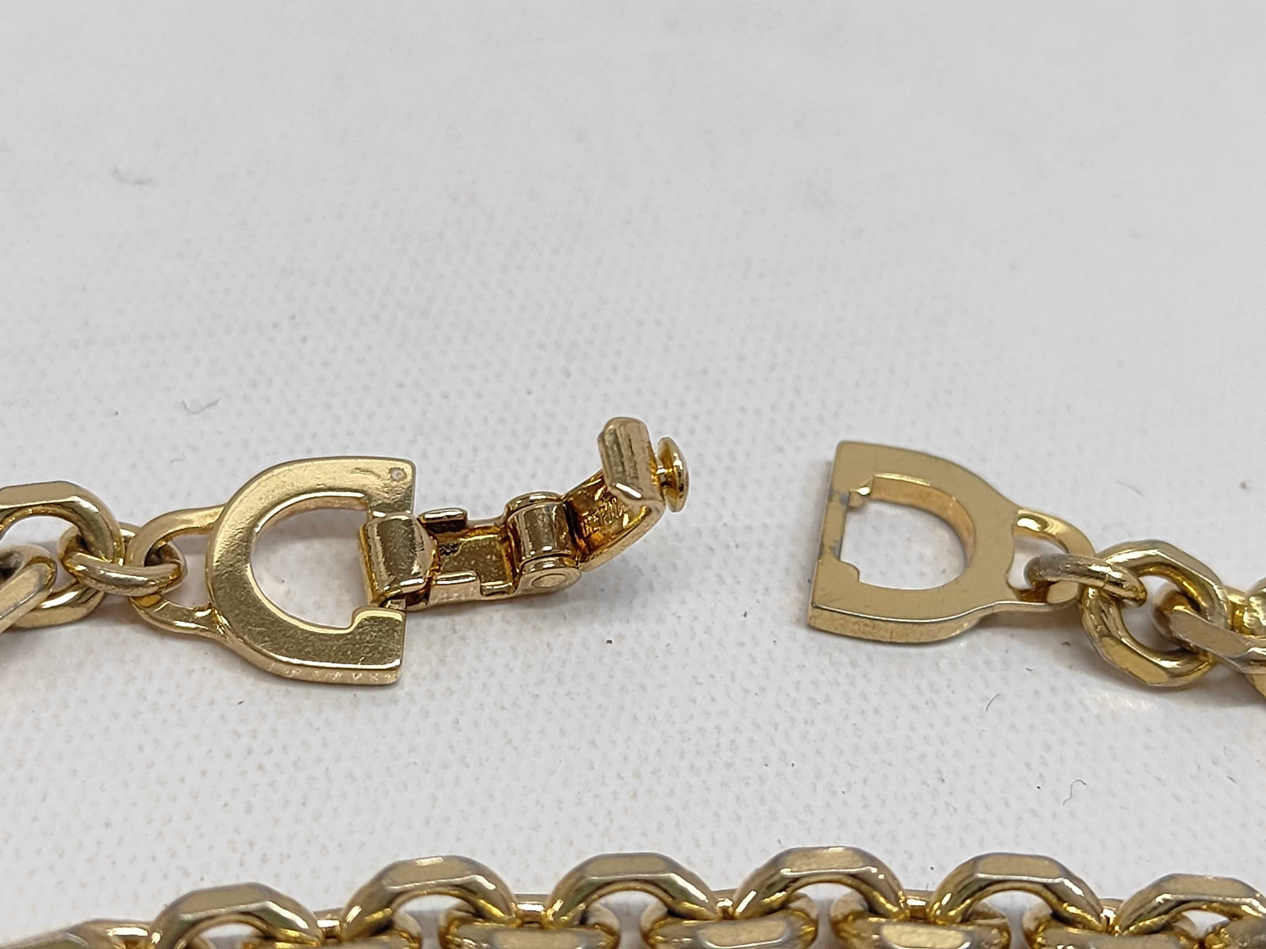 Christian Dior Gold-Tone Faceted Link Bracelet