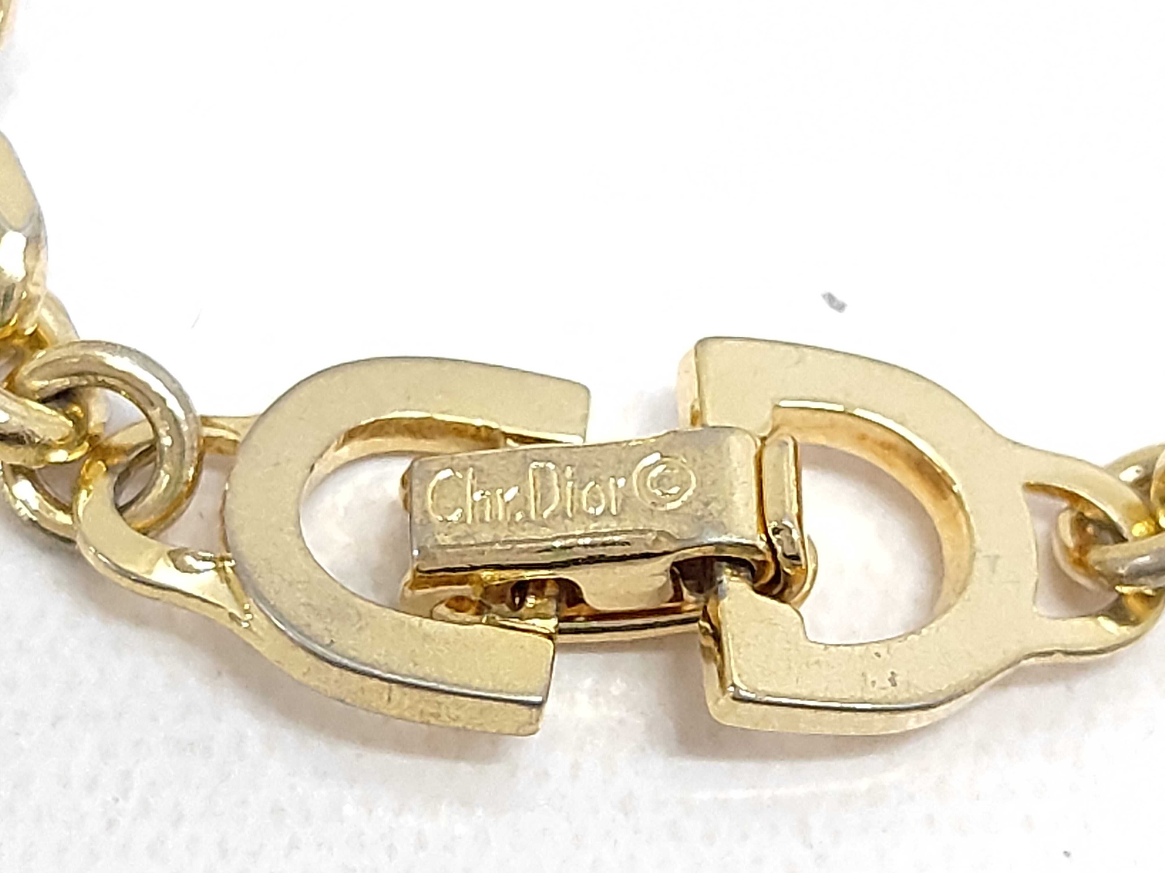 Christian Dior Gold-Tone Faceted Link Bracelet