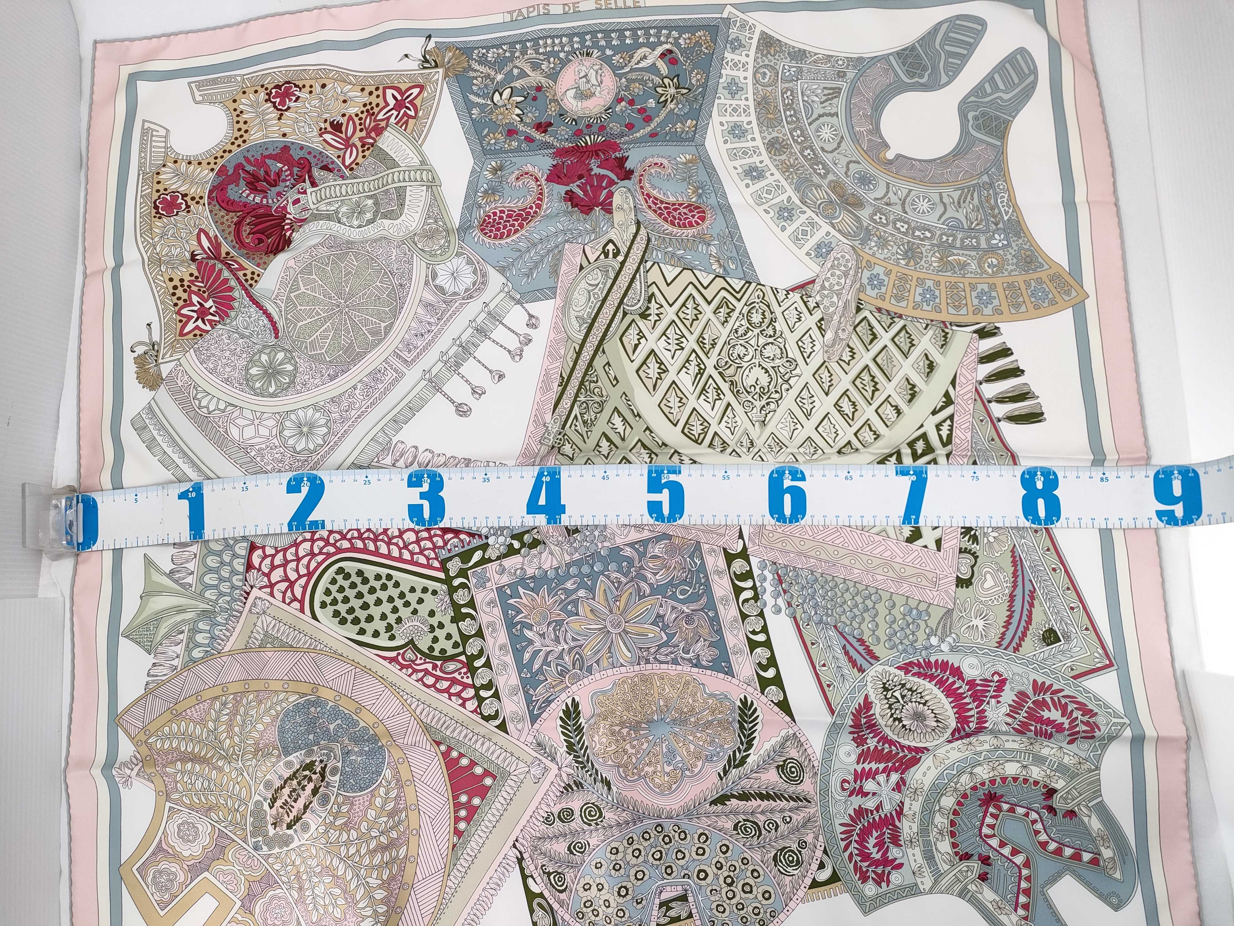 Hermes Tapis de Selle 90 Silk Scarf with Box