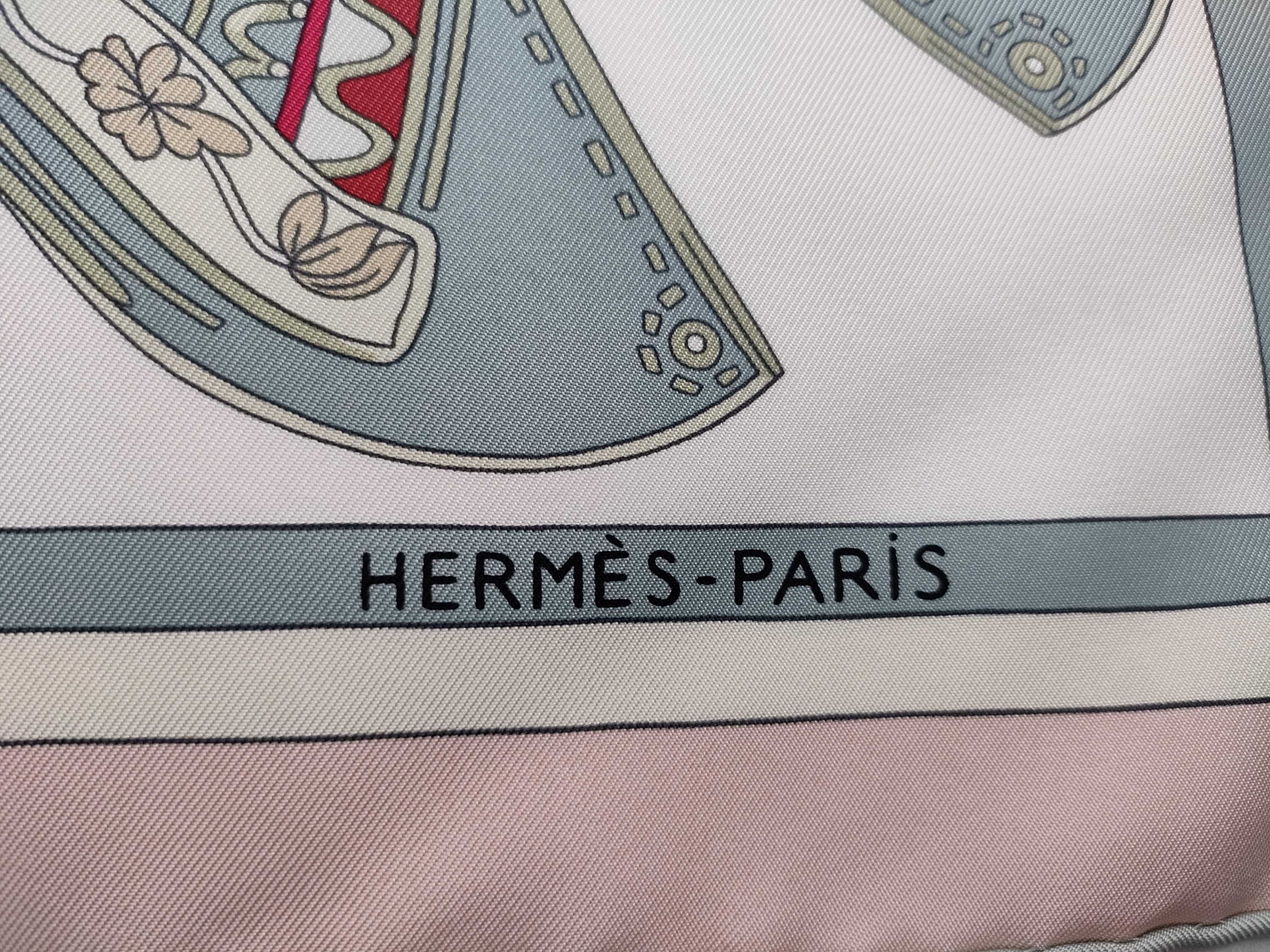 Hermes Tapis de Selle 90 Silk Scarf with Box
