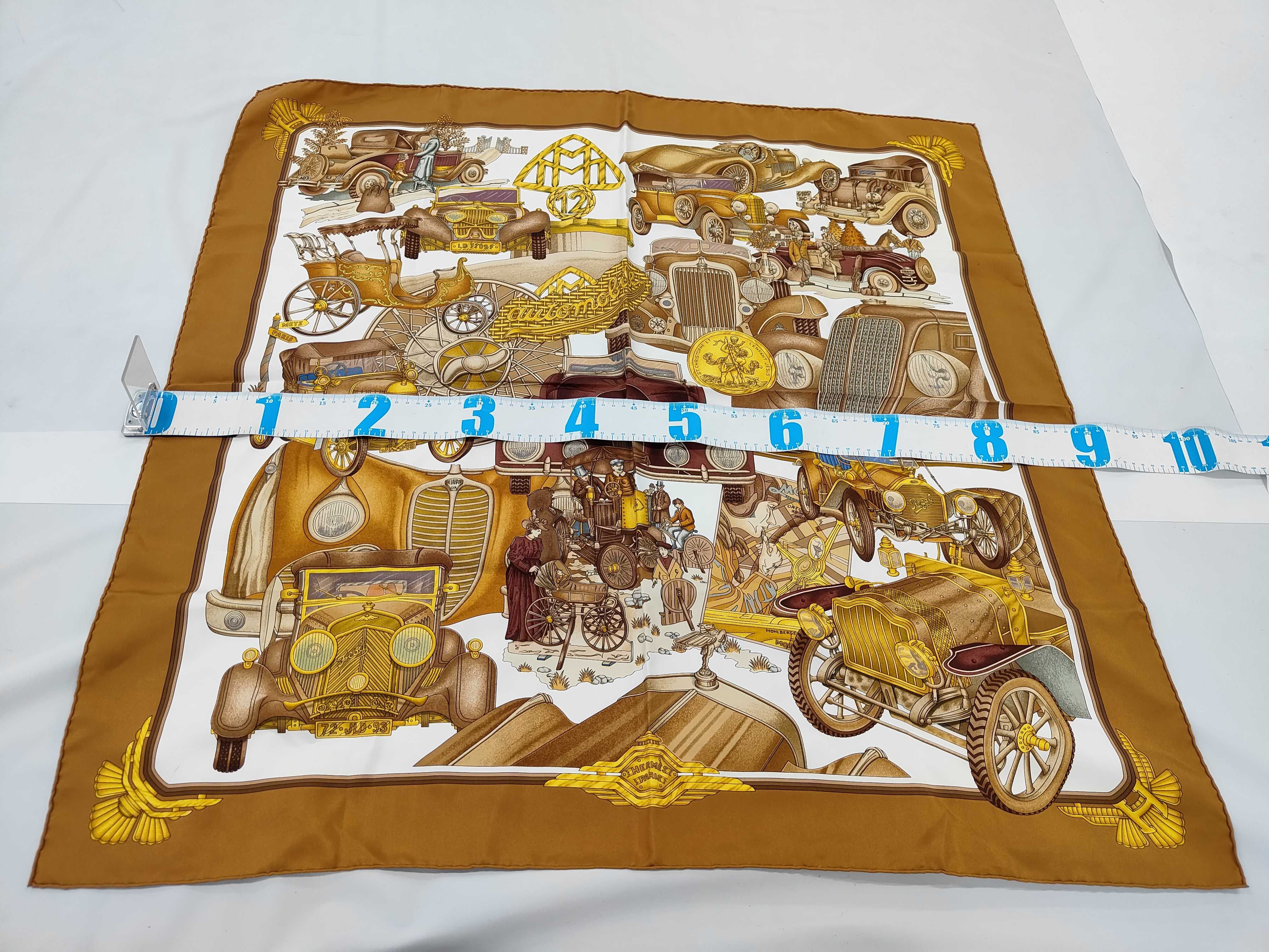 Hermes Les Automobiles Silk Scarf