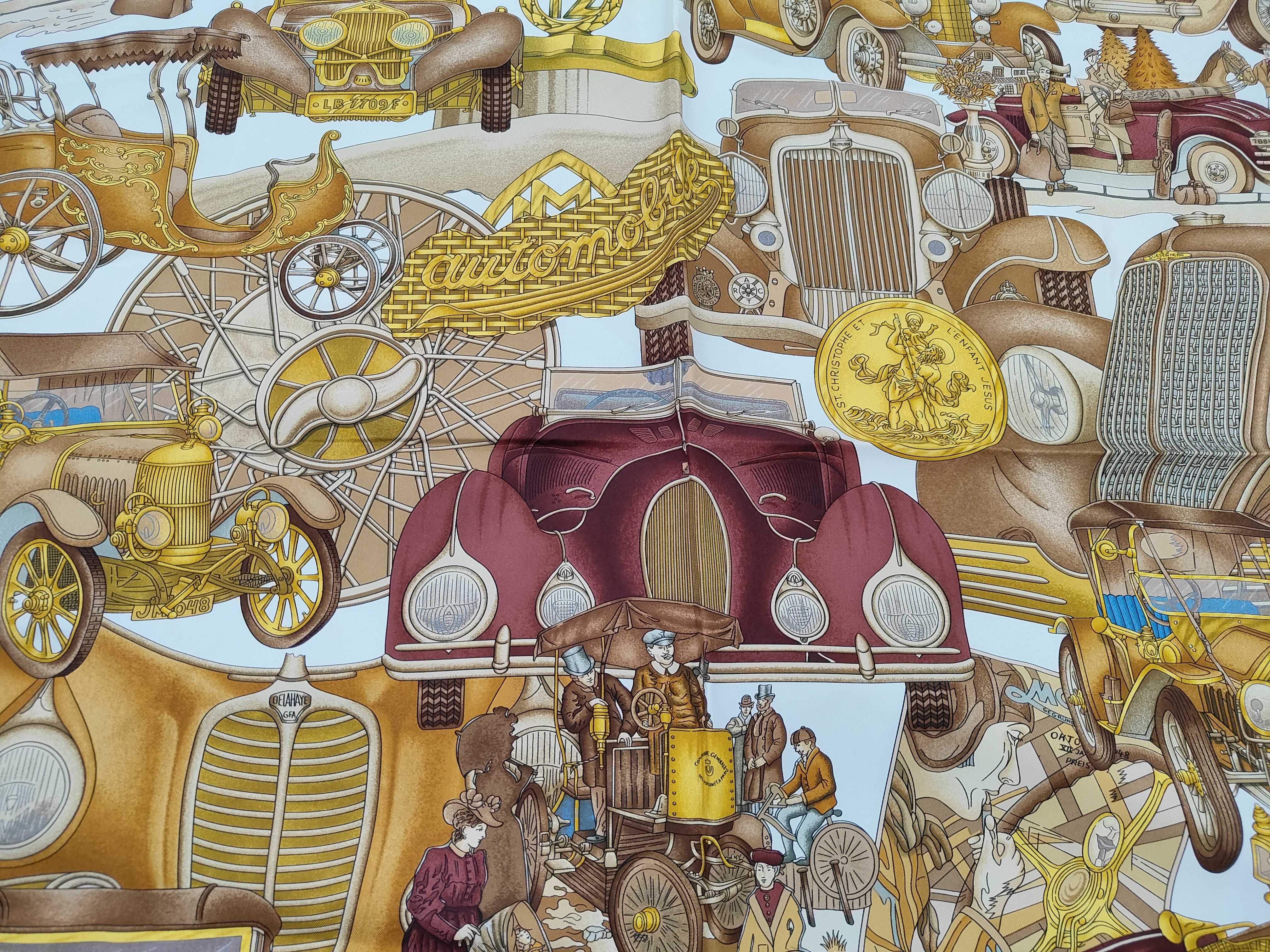 Hermes Les Automobiles Silk Scarf