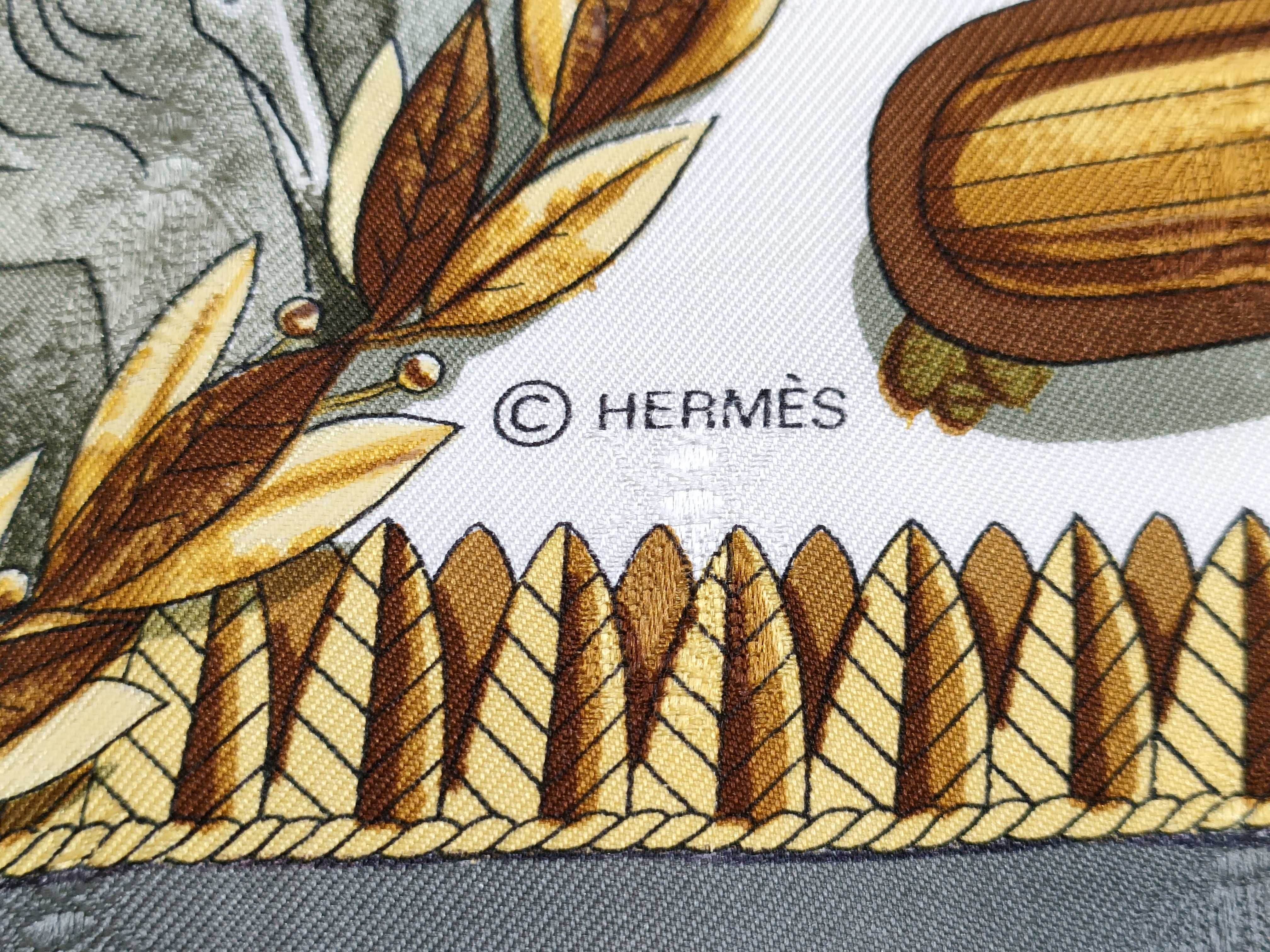 Hermes Silk Jacquard Carre 90 Napoleon Scarf by Philippe Ledoux