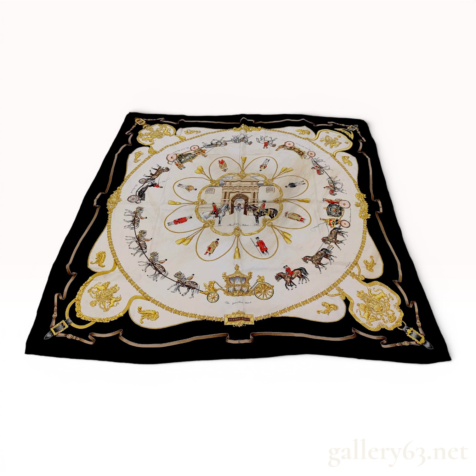 Hermes The Royal Mews Silk Scarf 90