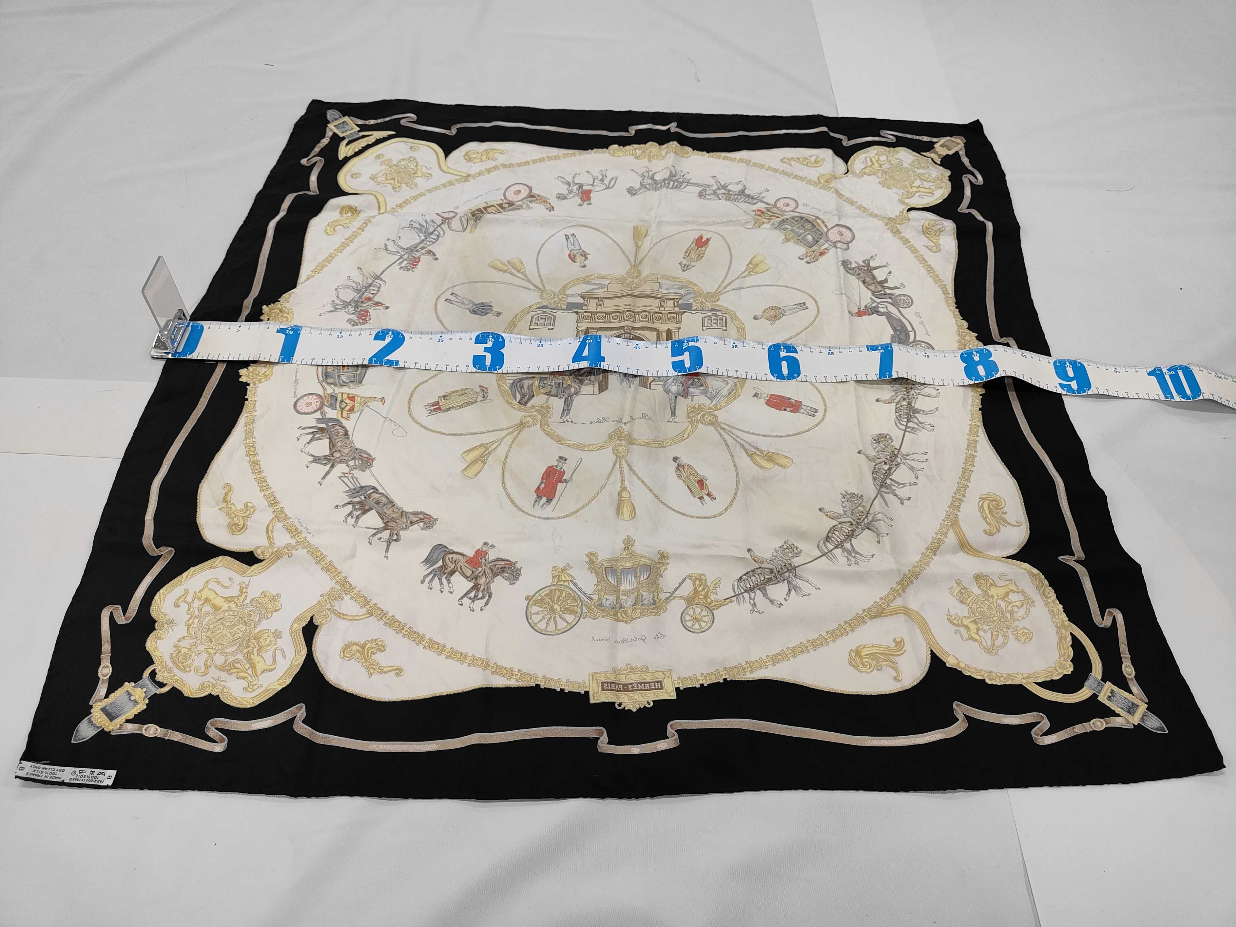 Hermes The Royal Mews Silk Scarf 90
