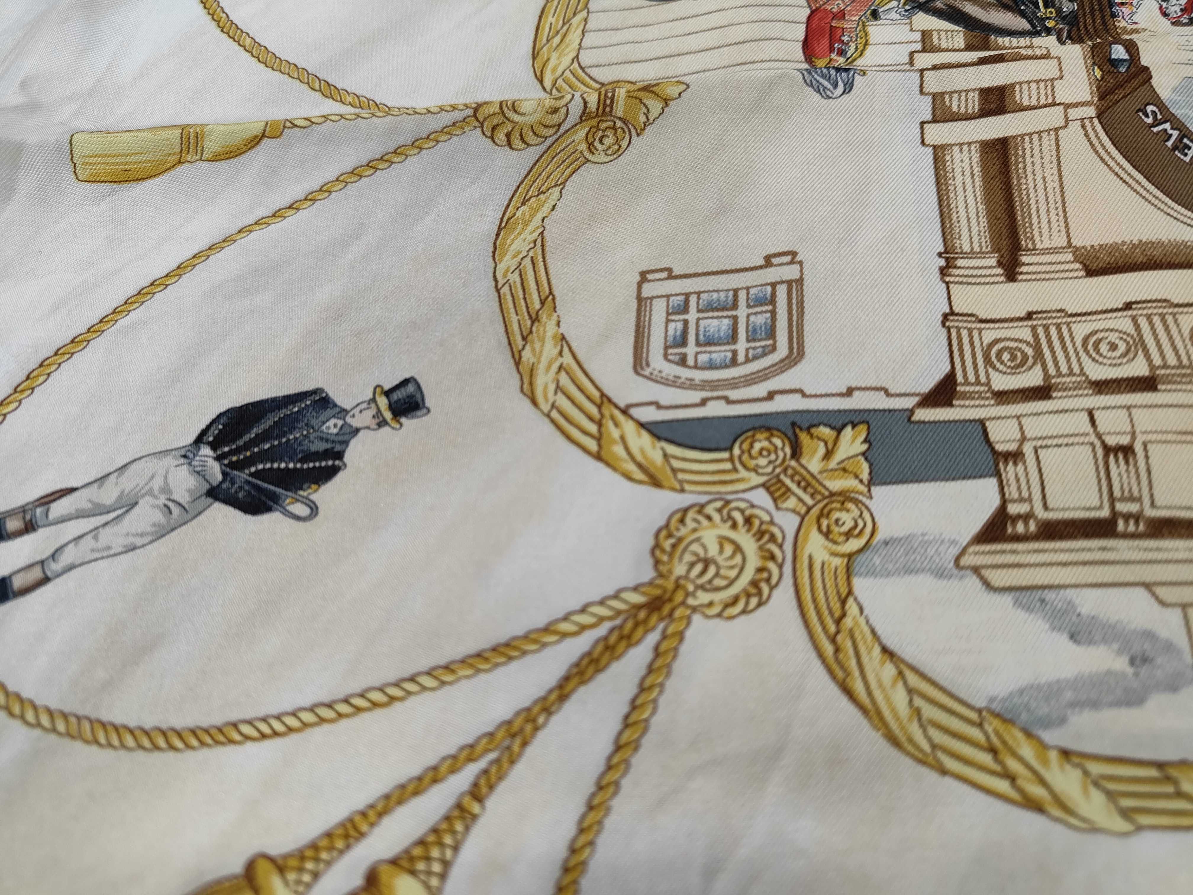 Hermes The Royal Mews Silk Scarf 90