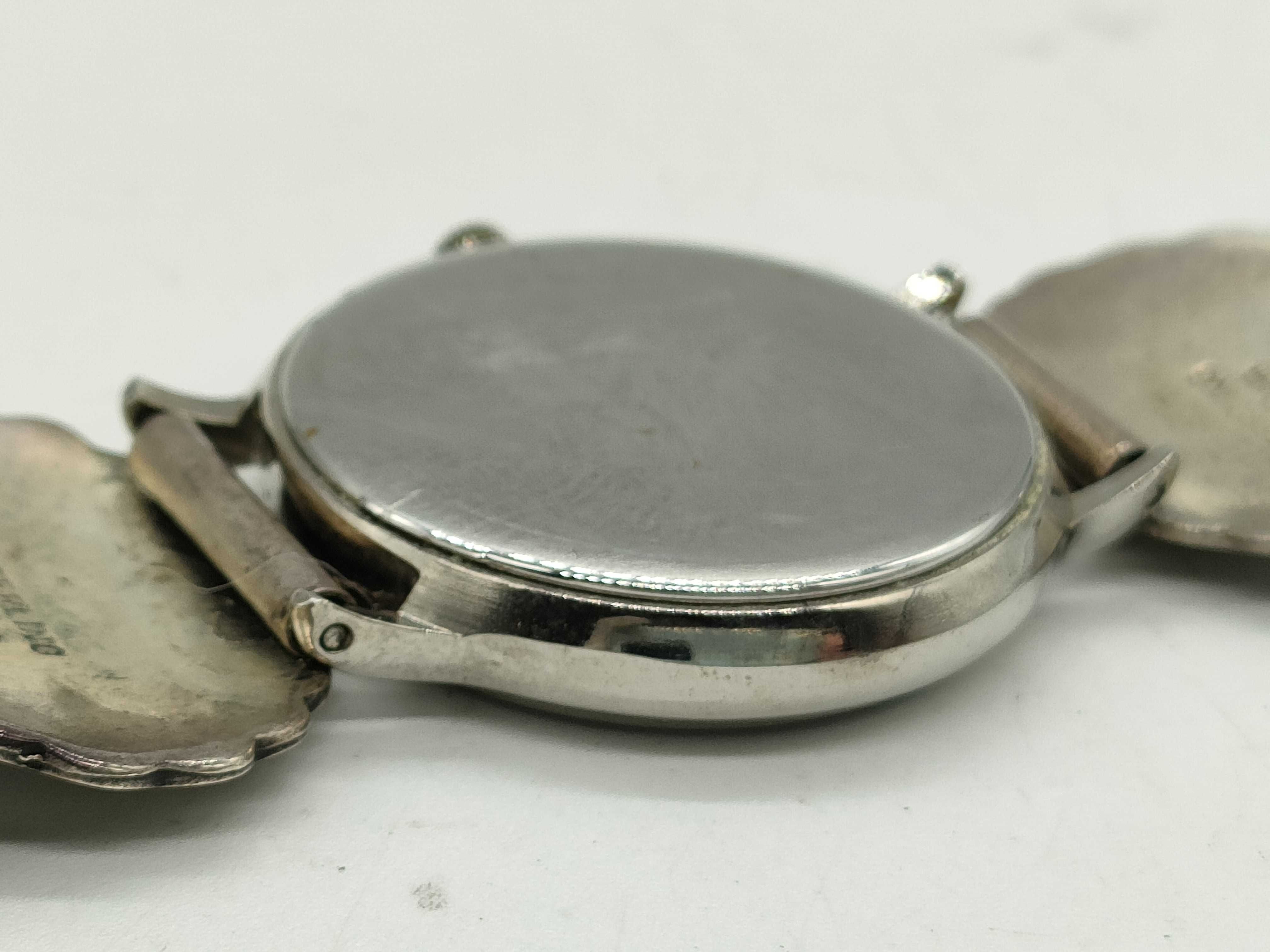 Navajo El Tom Sterling Silver Concho Bracelet Watch