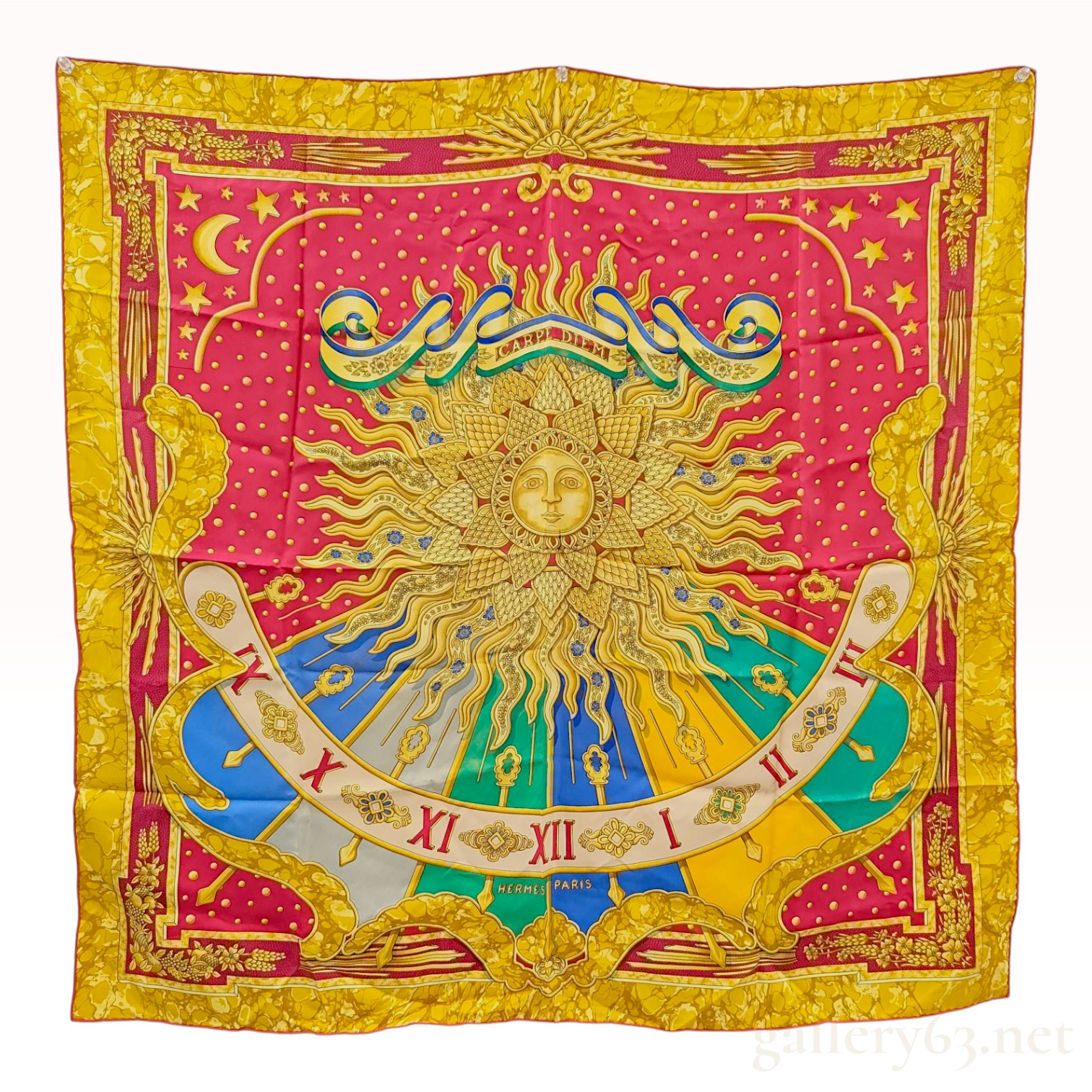 Hermes Carpe Diem Silk Carre 90 Scarf
