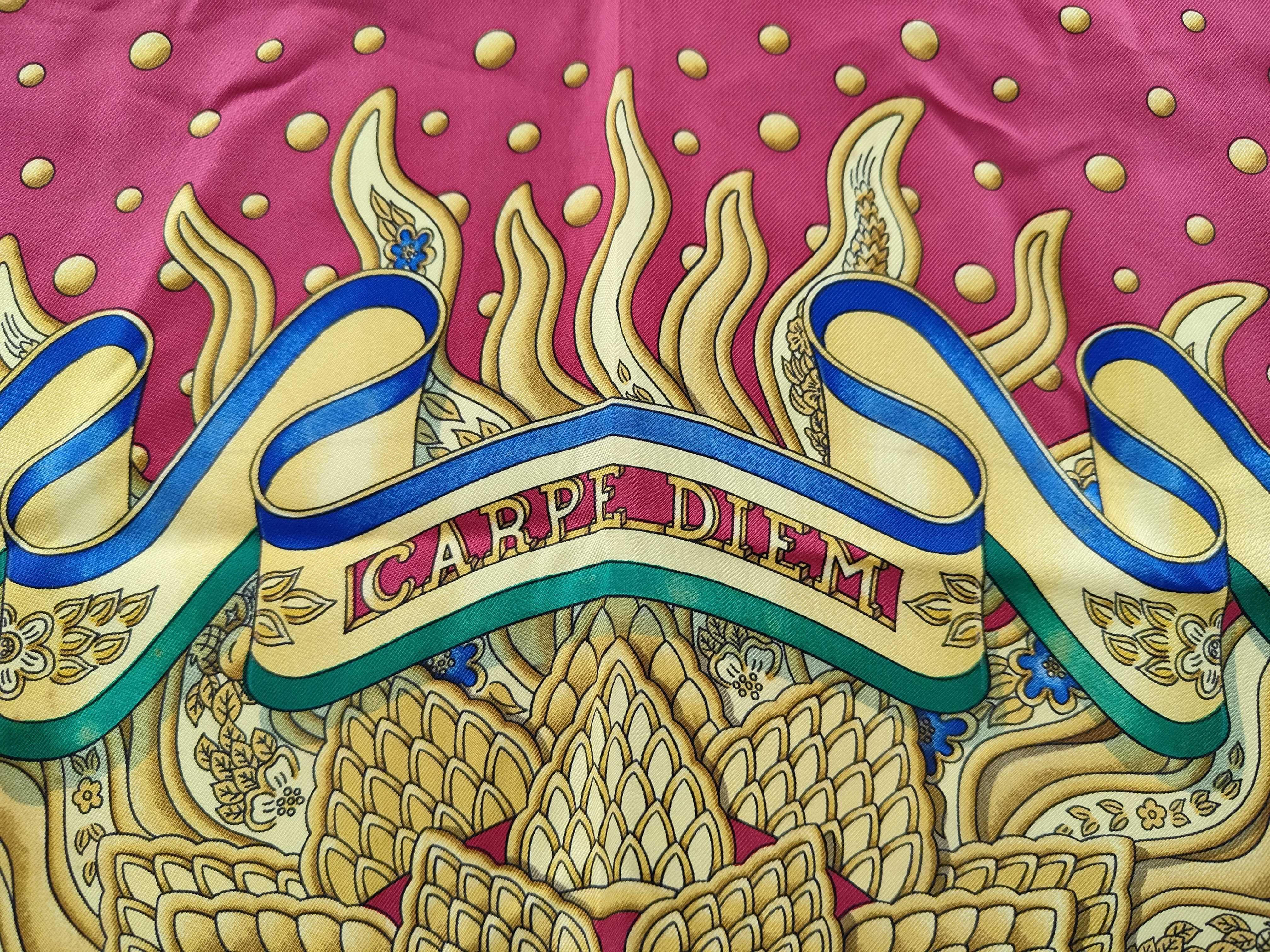 Hermes Carpe Diem Silk Carre 90 Scarf