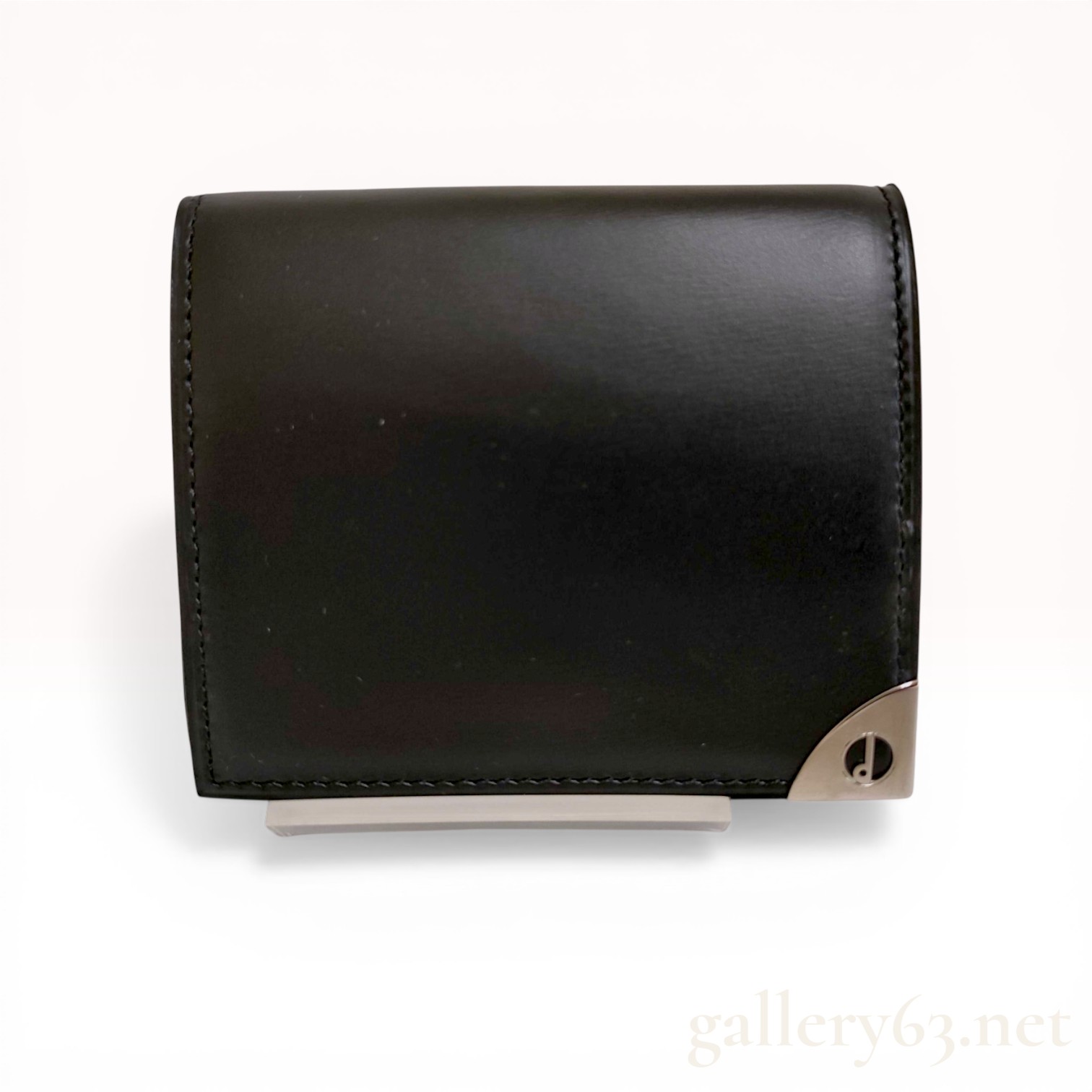Alfred Dunhill Black Calfskin Square Coin Purse WN8000A