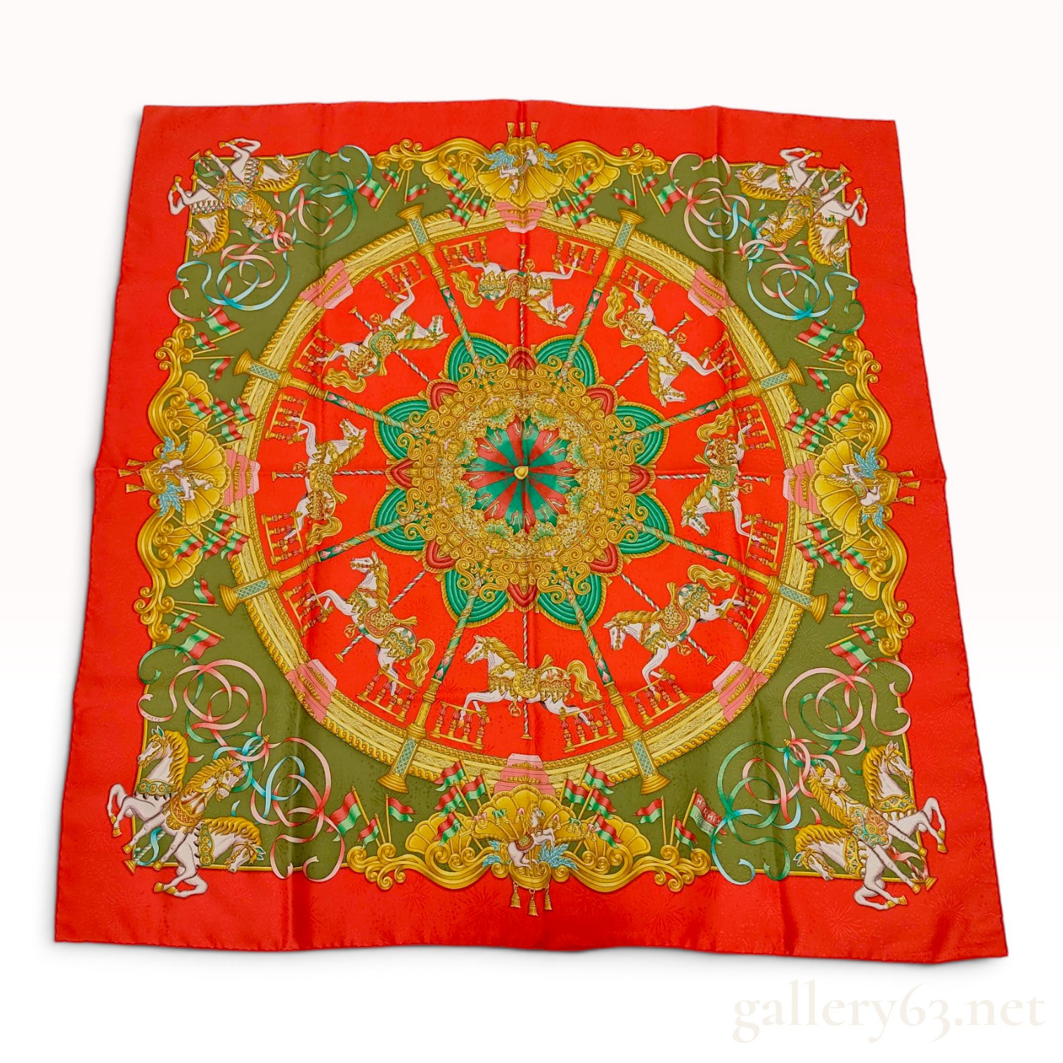 Hermes Luna Park Jacquard Silk Scarf by Joachim Metz