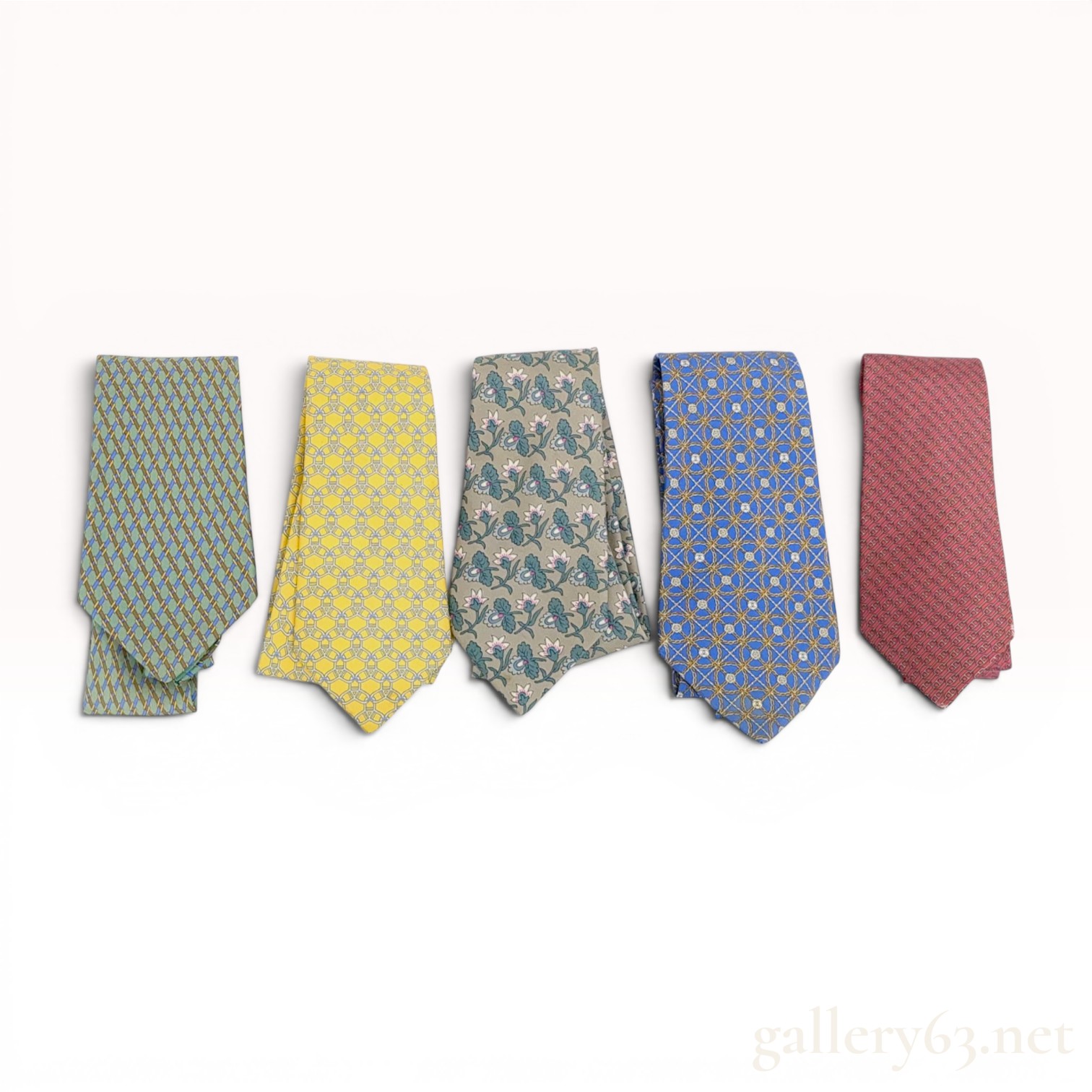 An Assortment of Men's Silk Designer Neckties Including Hermes and Chanel