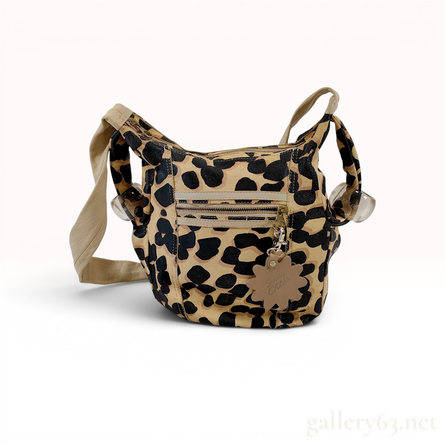 See by Chloe Leopard Print Leather Hobo Bag