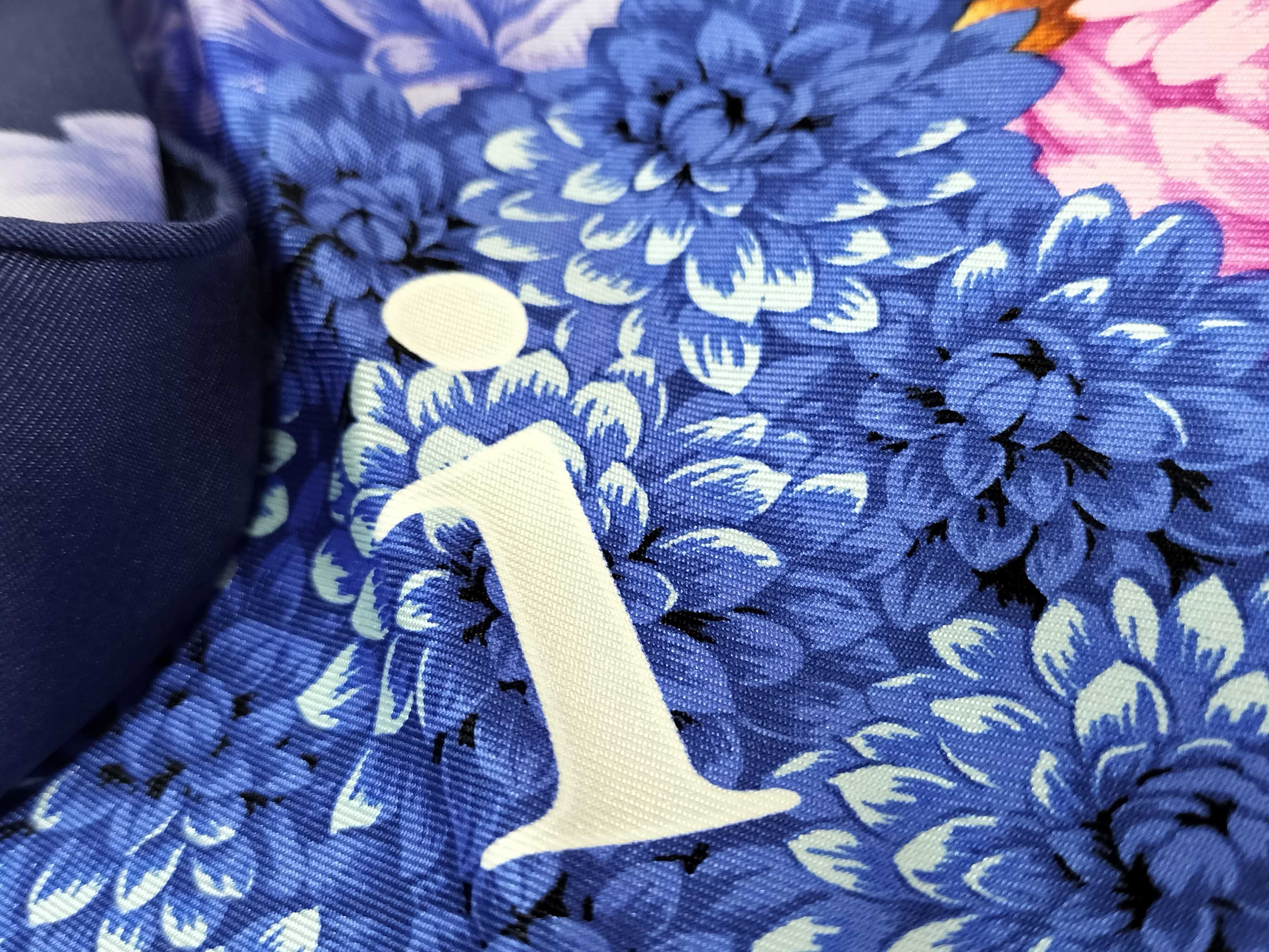 Christian Dior Floral and Logo Monogram Silk Scarf