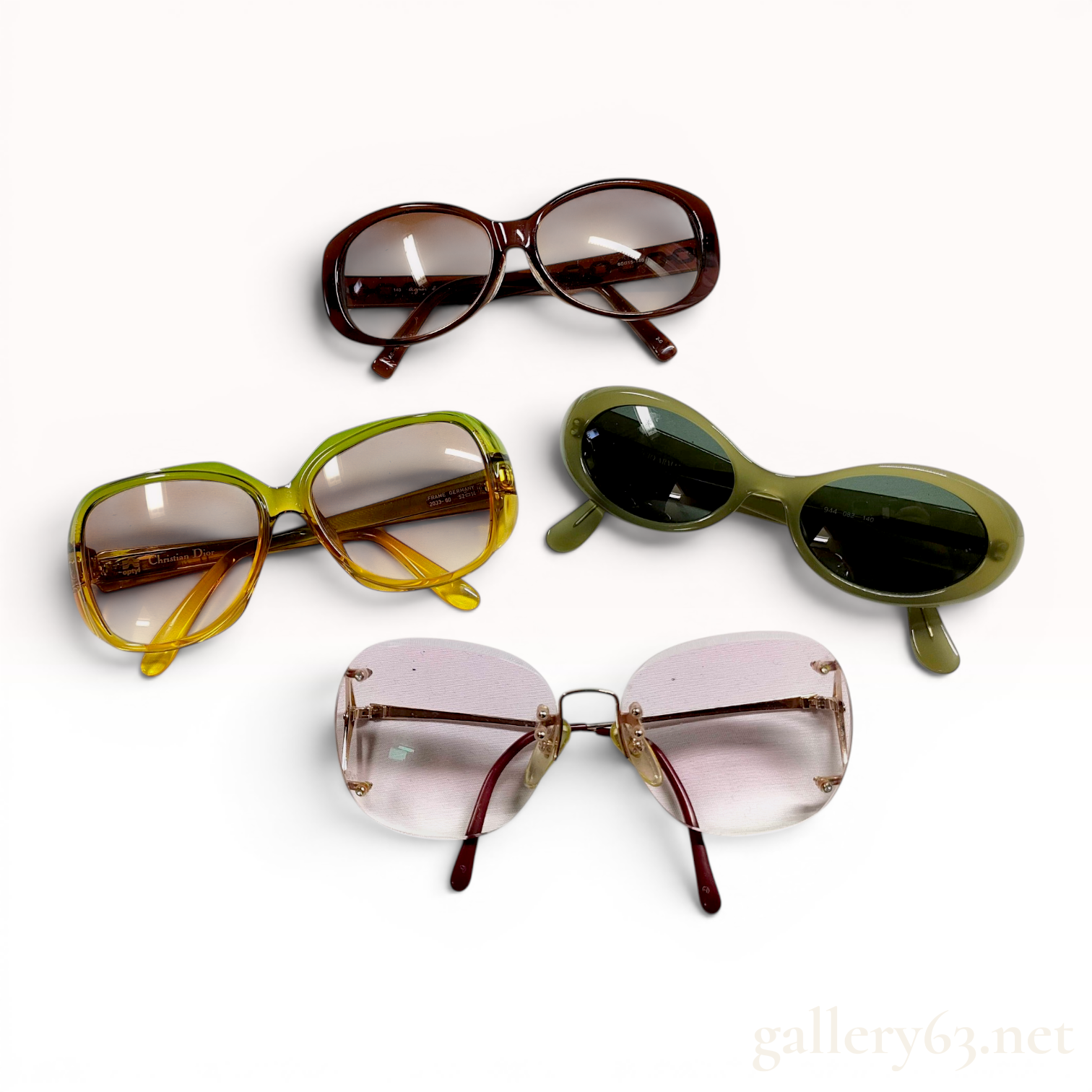 An Assortment of Vintage Designer Sunglasses including Christian Dior and Giorgio Armani