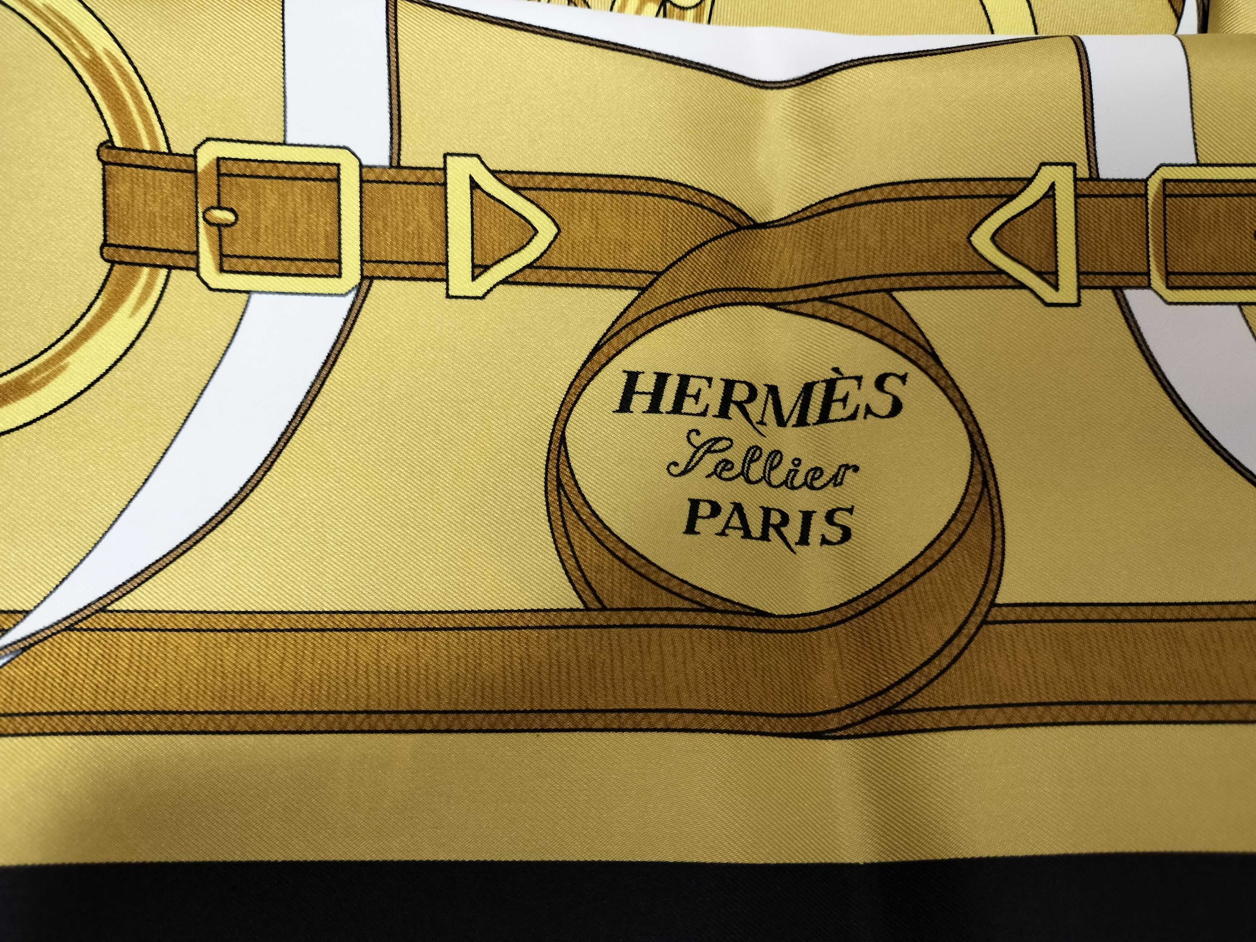 Hermes Eperon d'Or Silk Carre 90 Scarf with Box