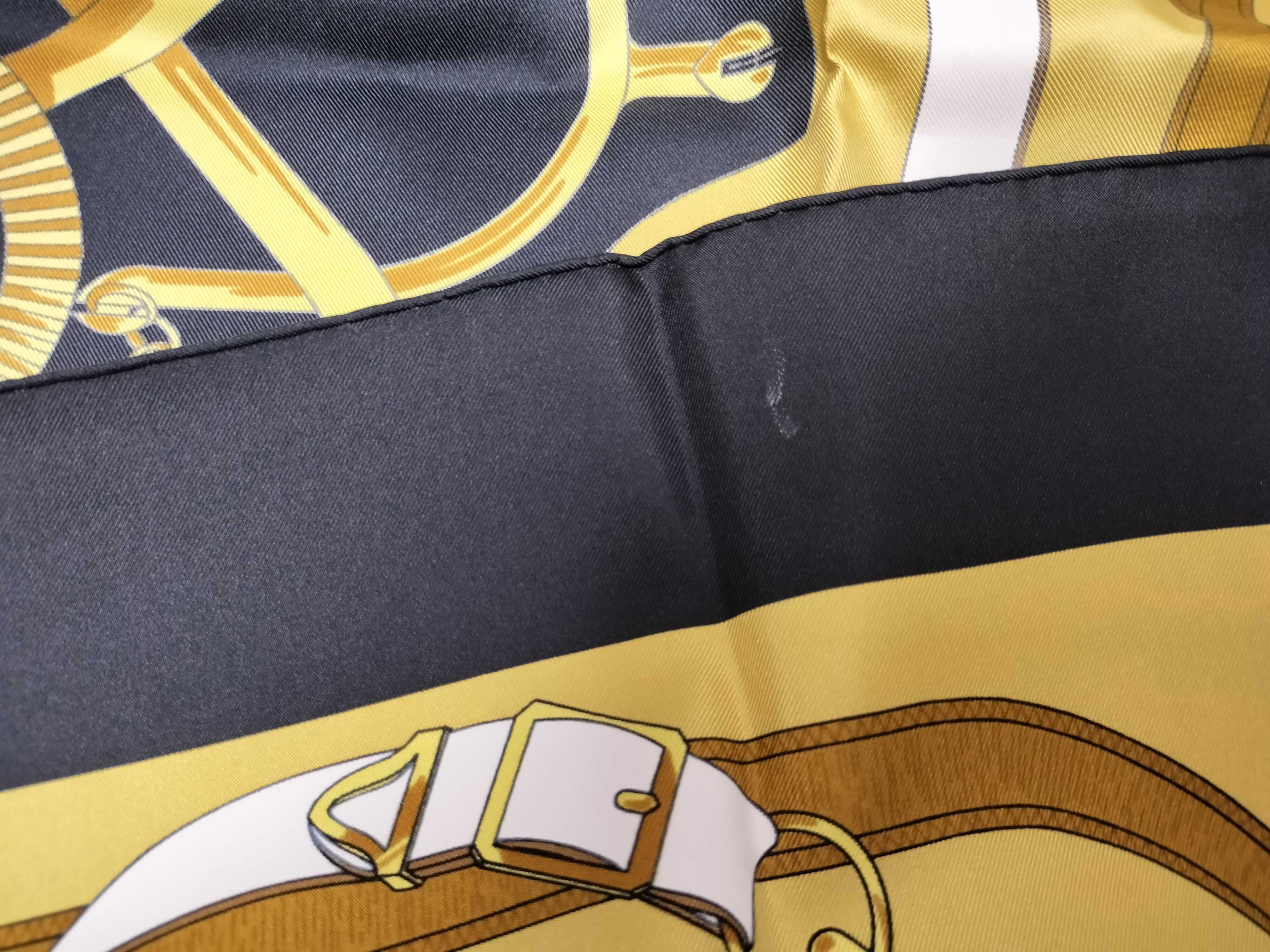 Hermes Eperon d'Or Silk Carre 90 Scarf with Box