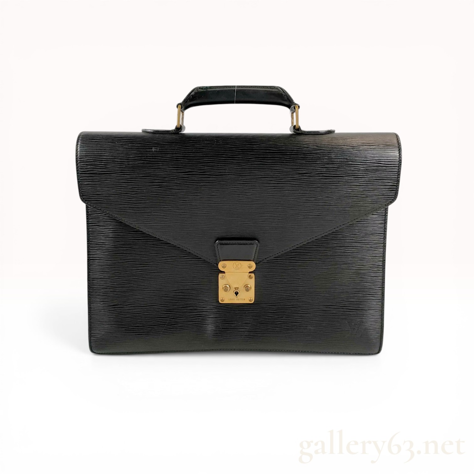 Louis Vuitton Black Epi Leather Serviette Conseiller Briefcase