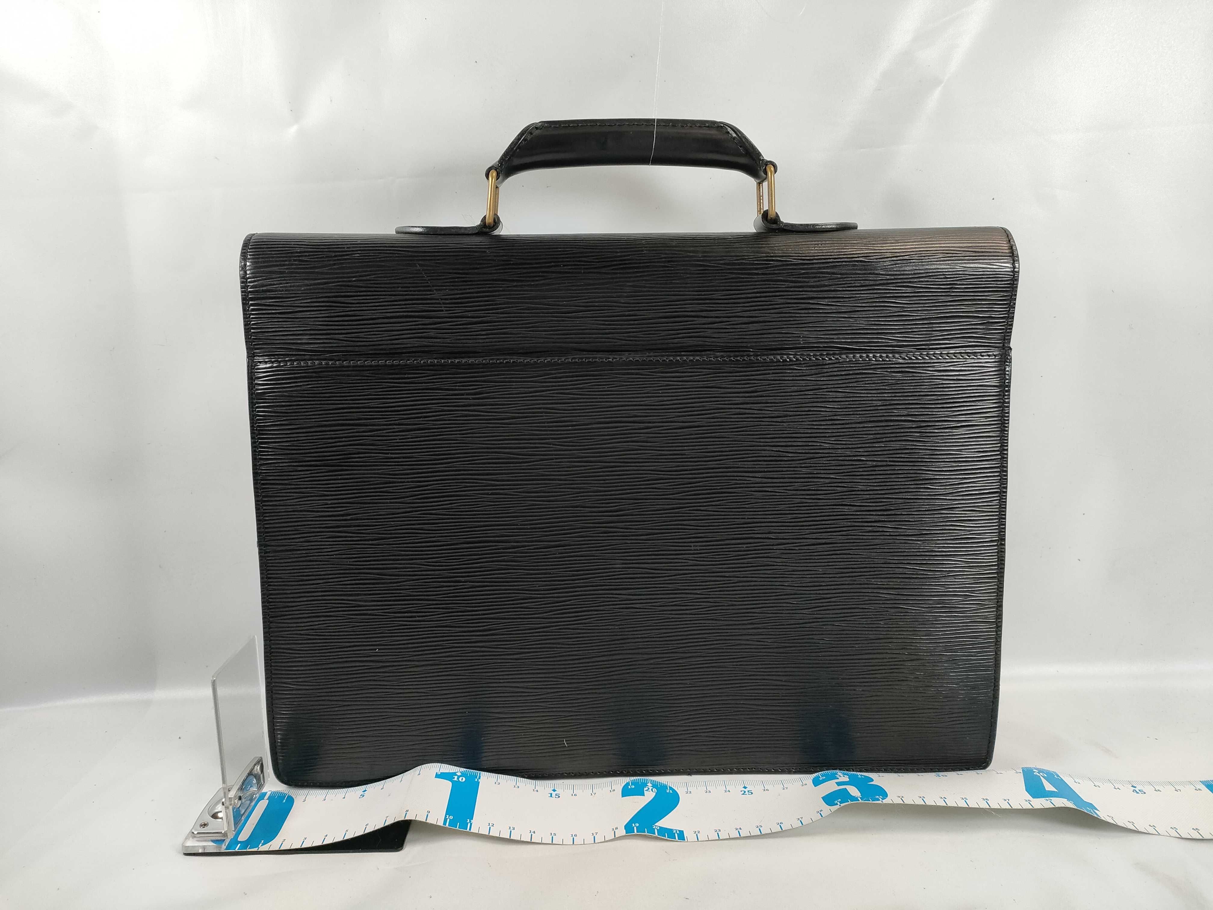 Louis Vuitton Black Epi Leather Serviette Conseiller Briefcase