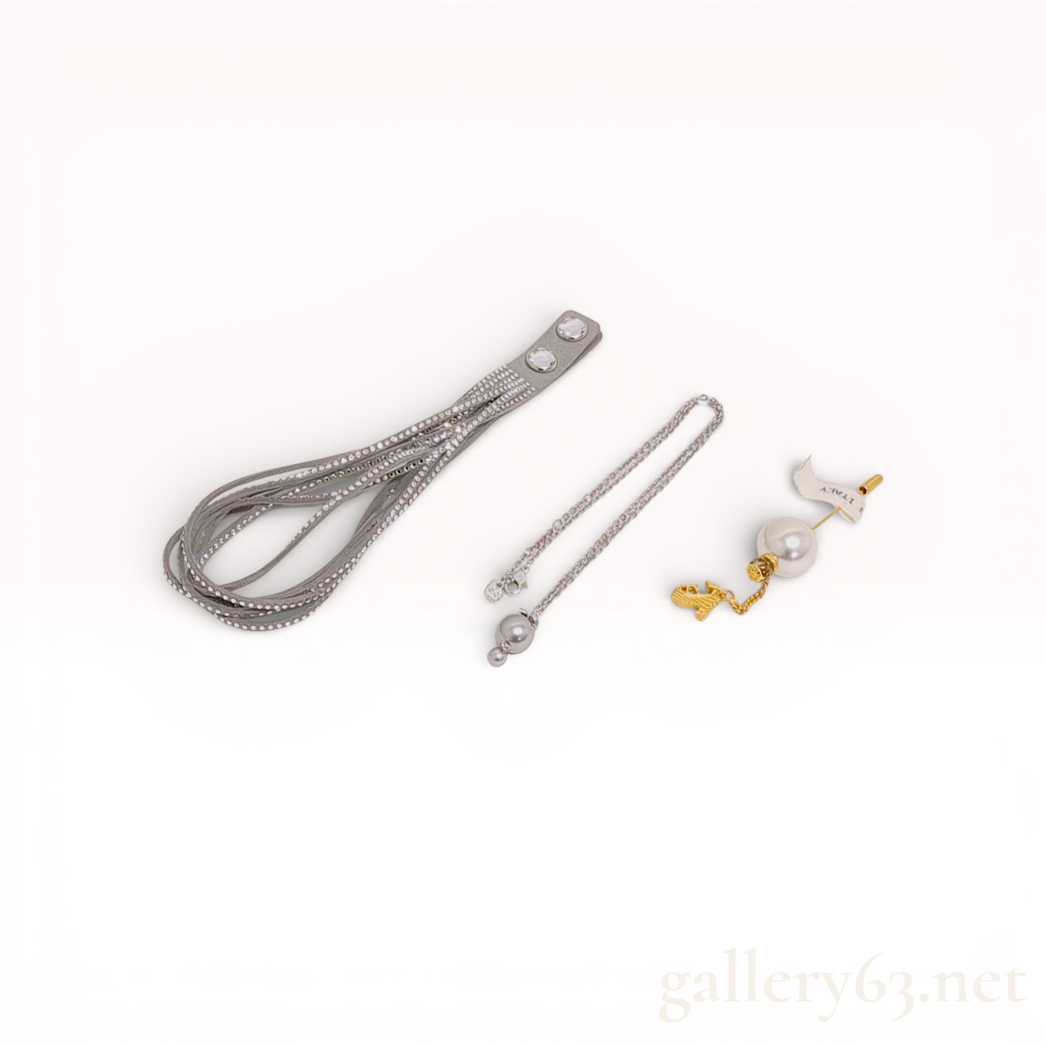 Three Swarovski and Salvatore Ferragamo Designer Jewelry Accessories