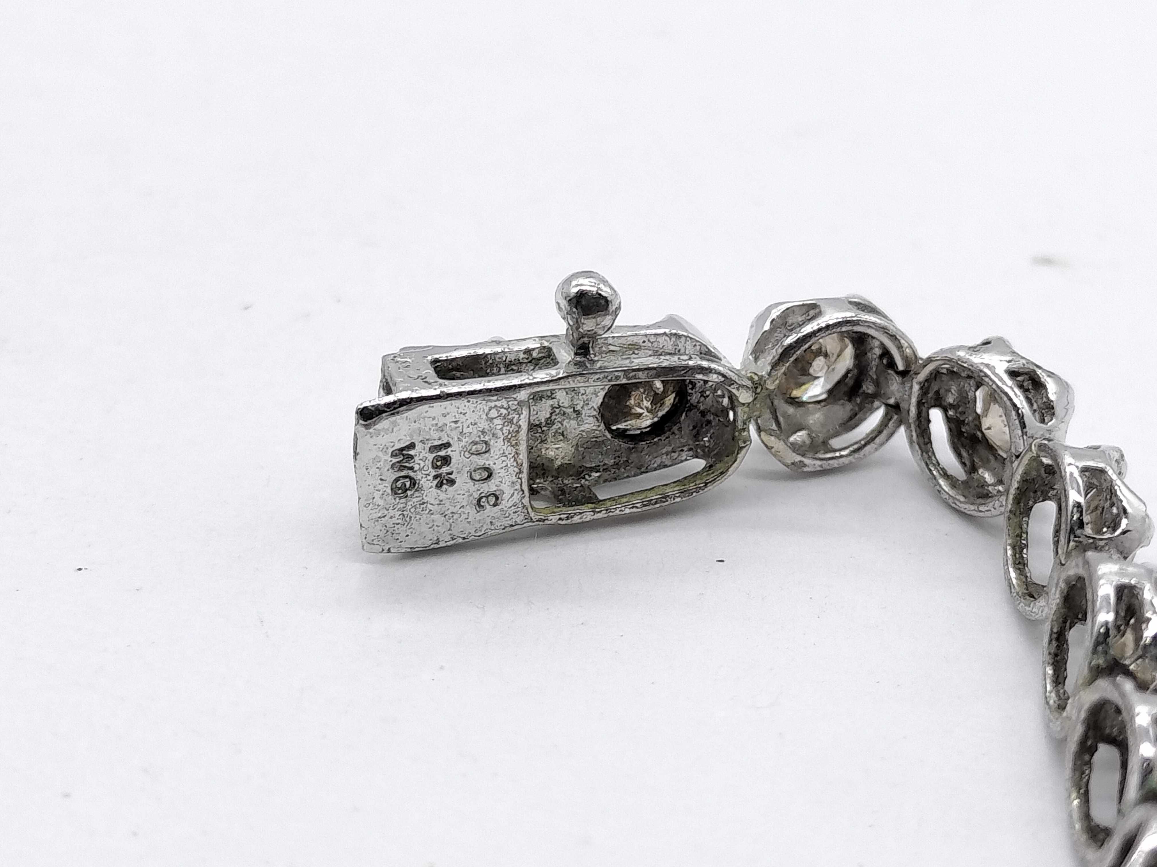 18K White Gold Champagne Diamond Tennis Bracelet