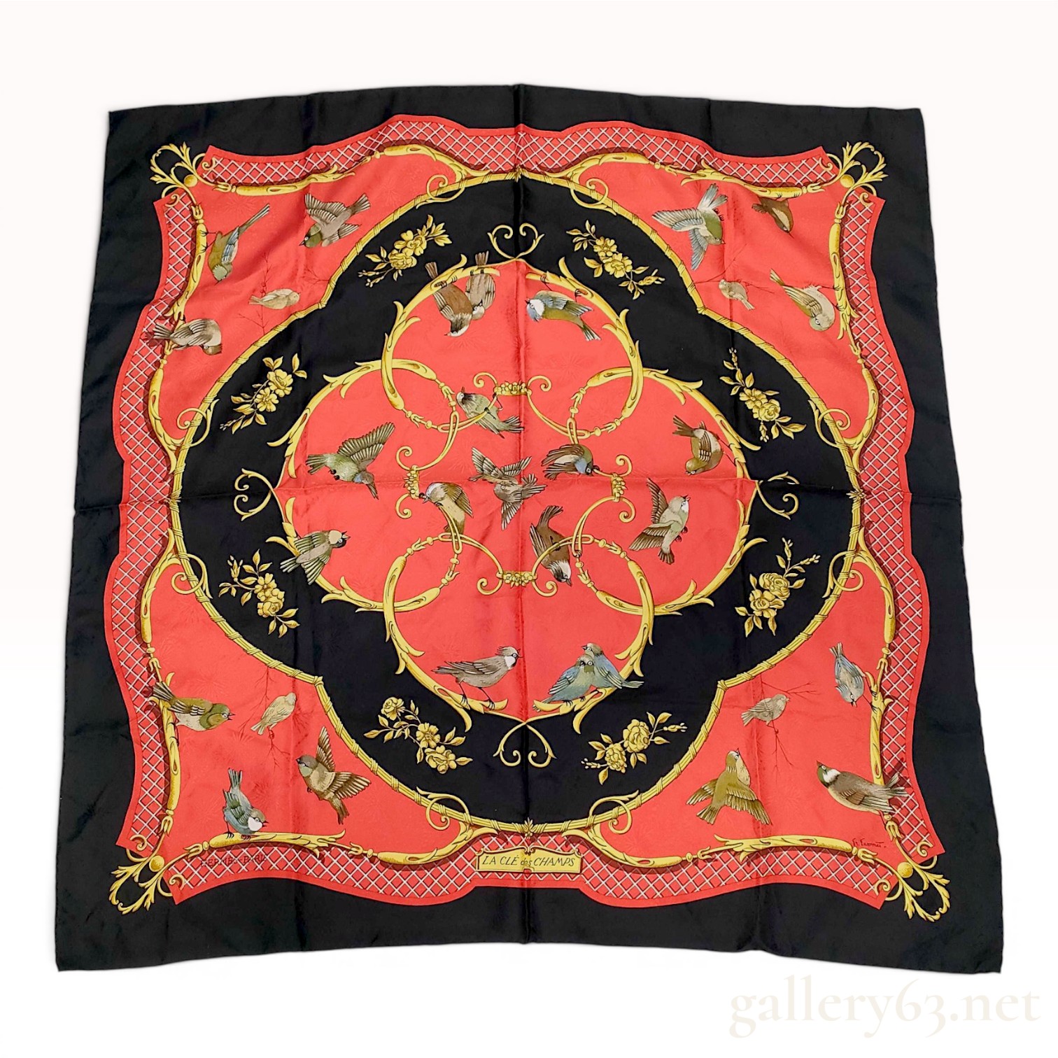 Hermes La Cle des Champs Silk Jacquard Scarf by Francoise Faconnet