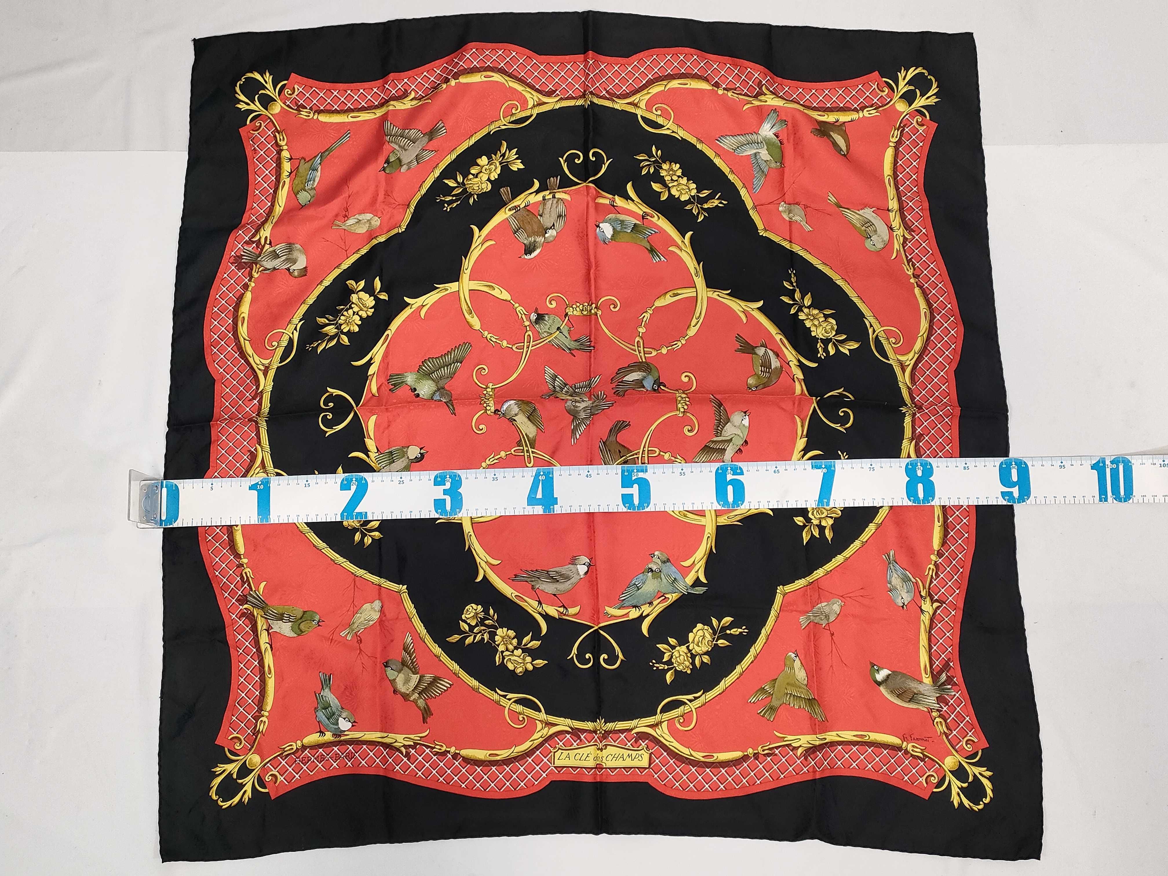 Hermes La Cle des Champs Silk Jacquard Scarf by Francoise Faconnet