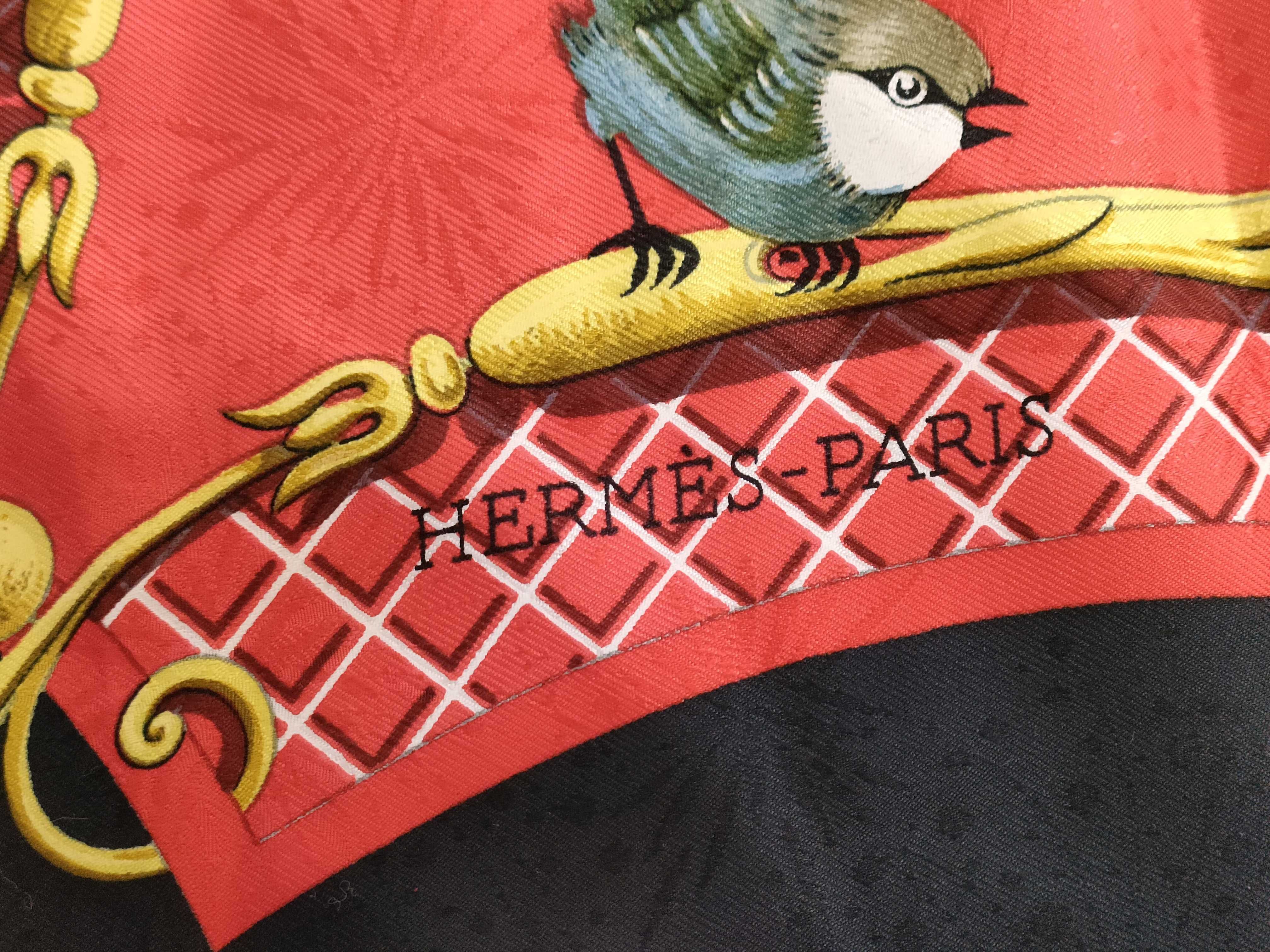 Hermes La Cle des Champs Silk Jacquard Scarf by Francoise Faconnet