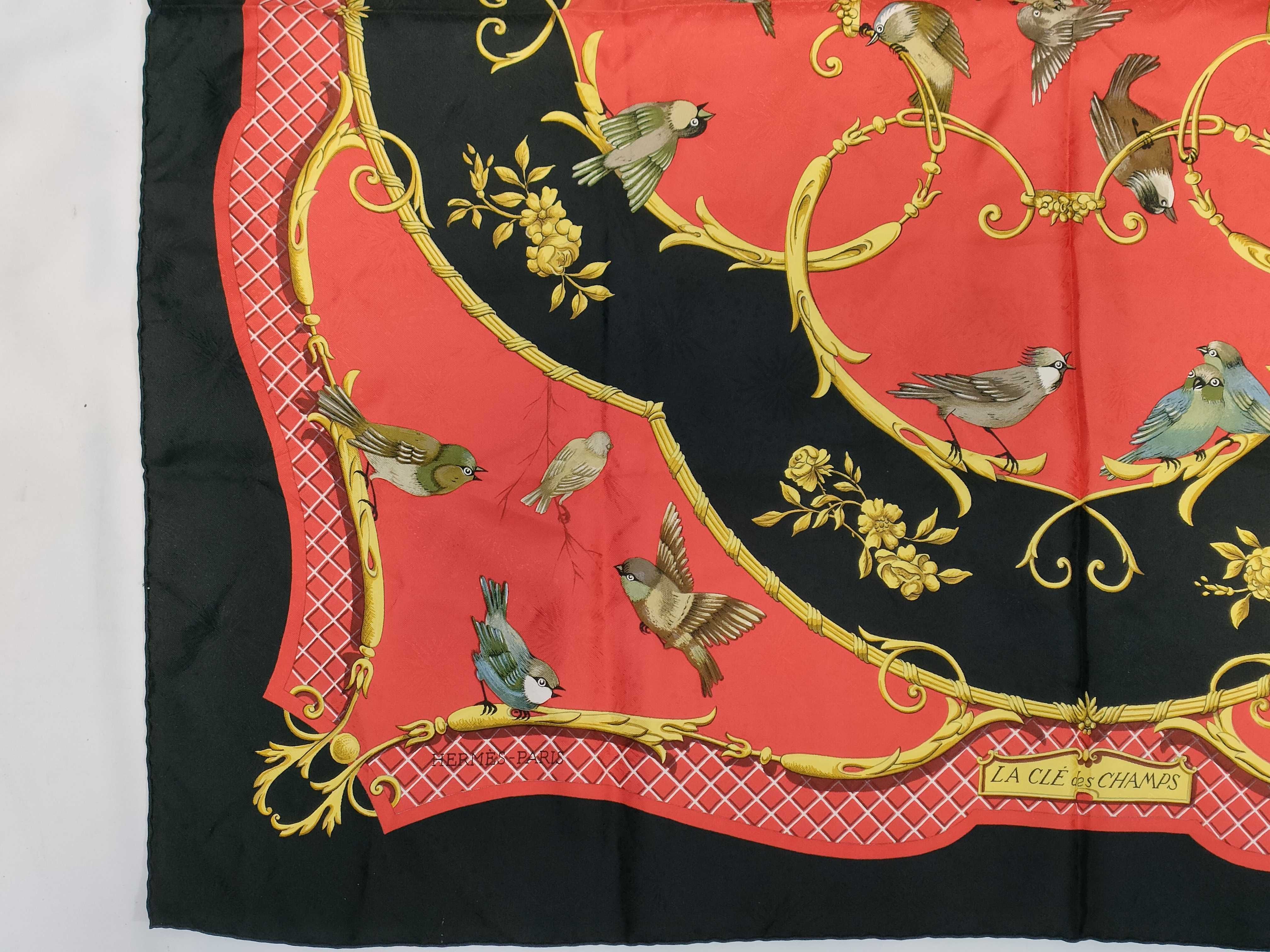 Hermes La Cle des Champs Silk Jacquard Scarf by Francoise Faconnet