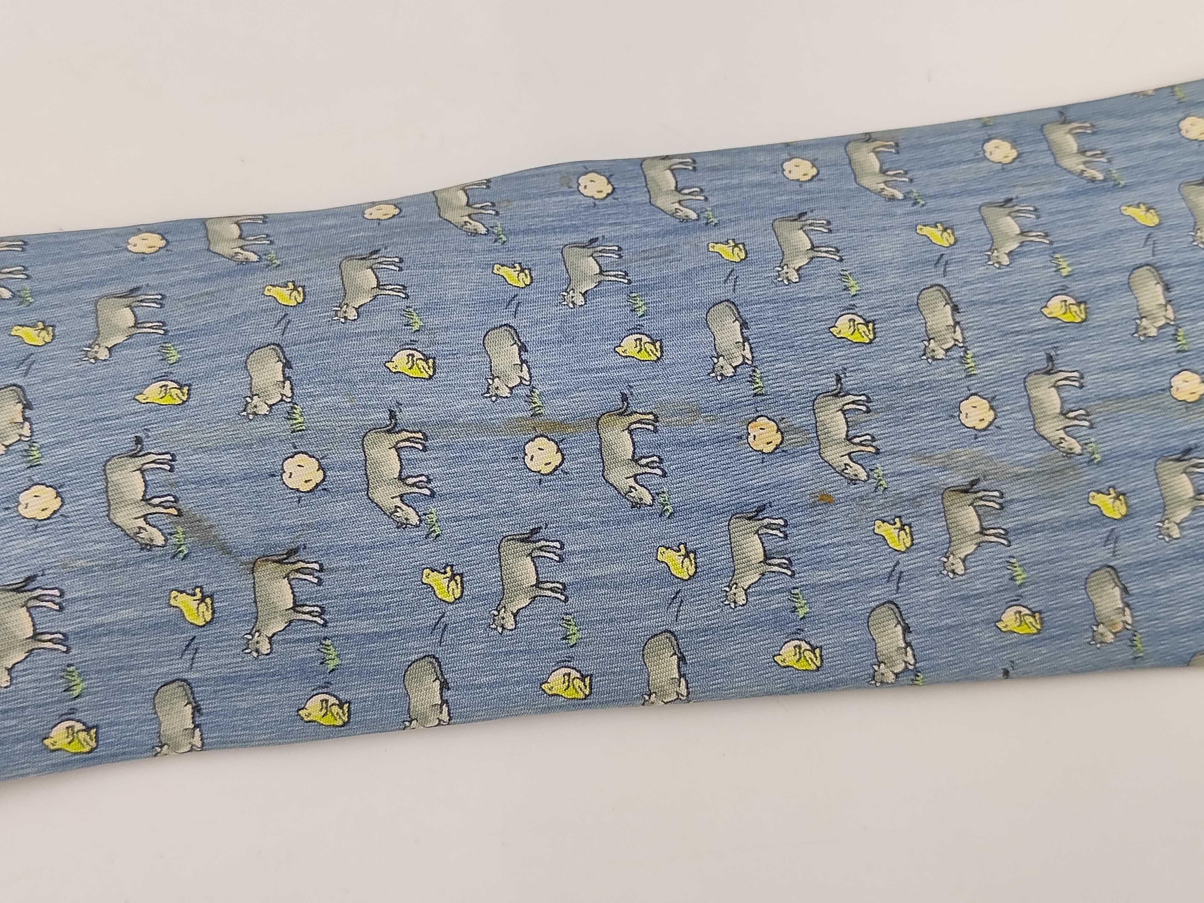 Lot of Five Hermes Silk Neckties