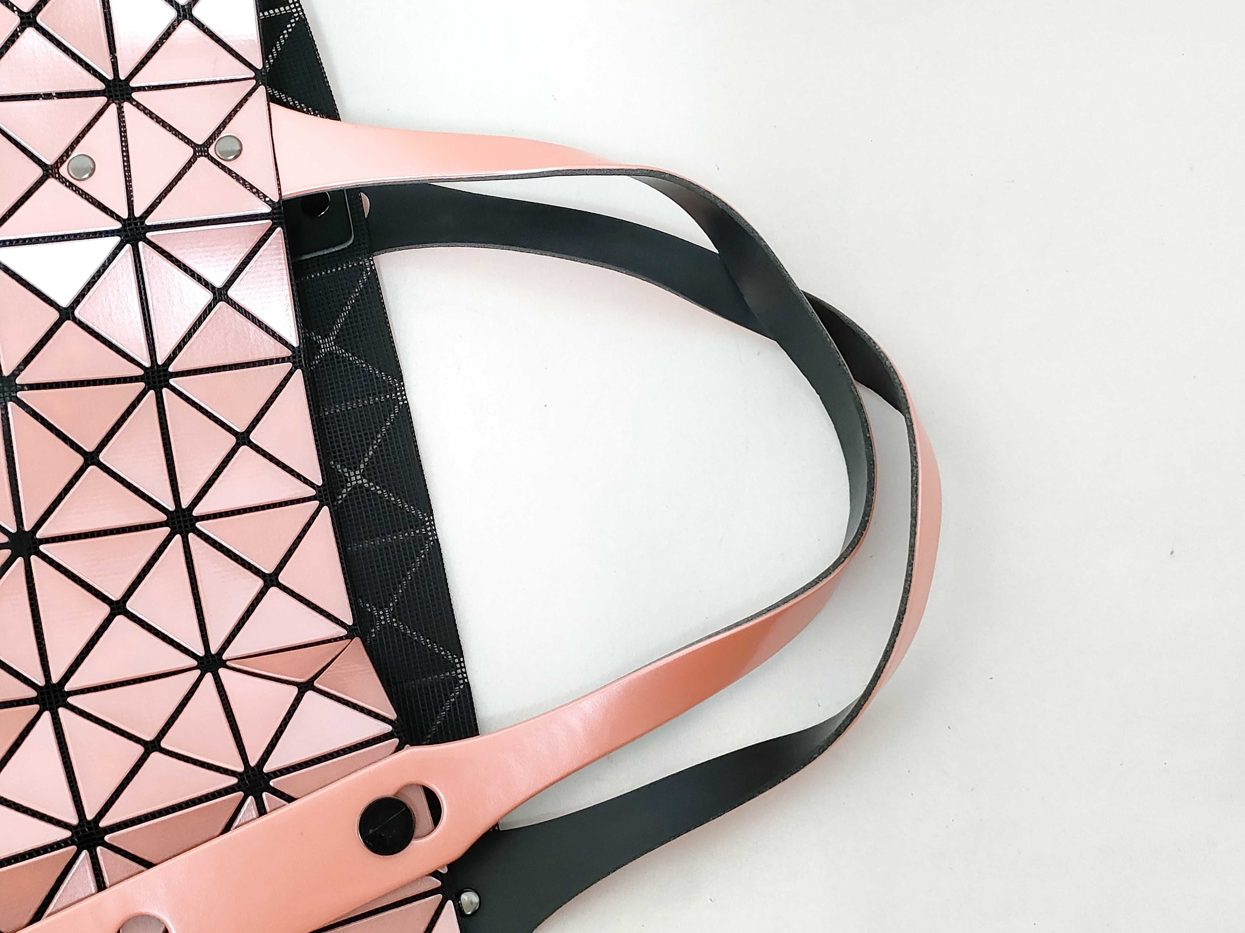 BAO BAO Issey Miyake Prism Tote Bag PVC Metallic Pink