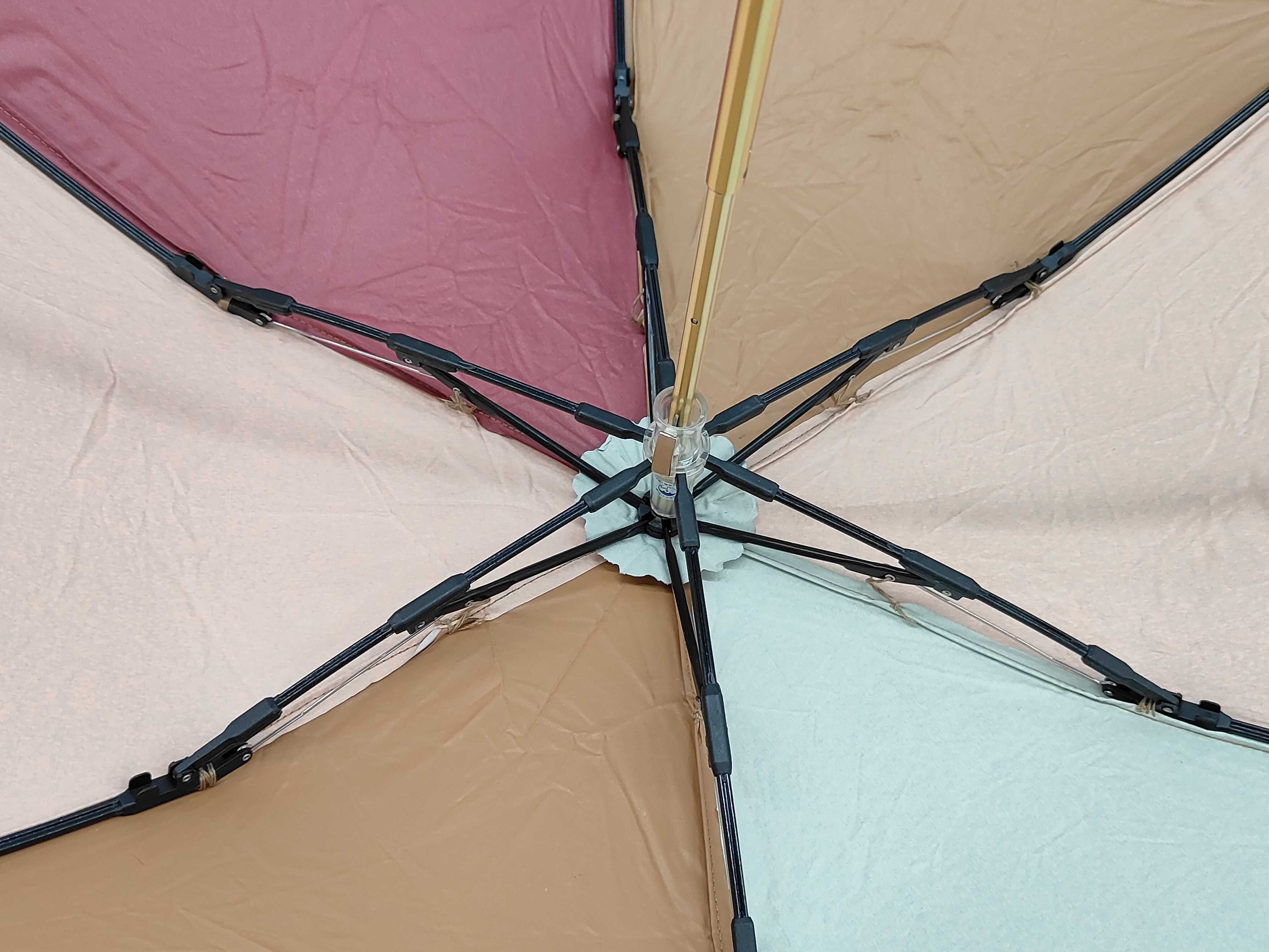 Celine Color-Blocked Folding Umbrella with Matching Sleeve