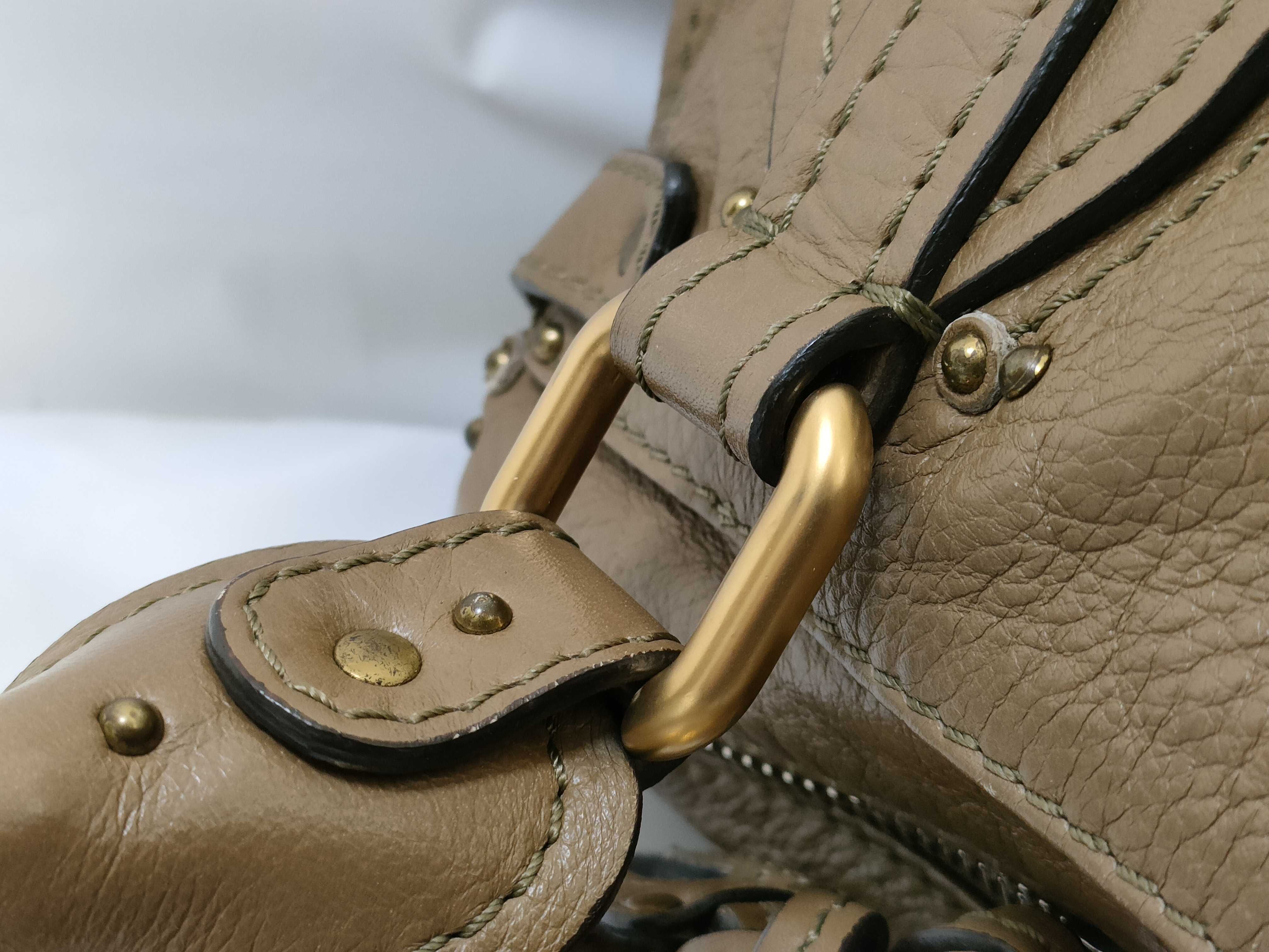 Chloe Taupe Grained Leather Paddington Satchel