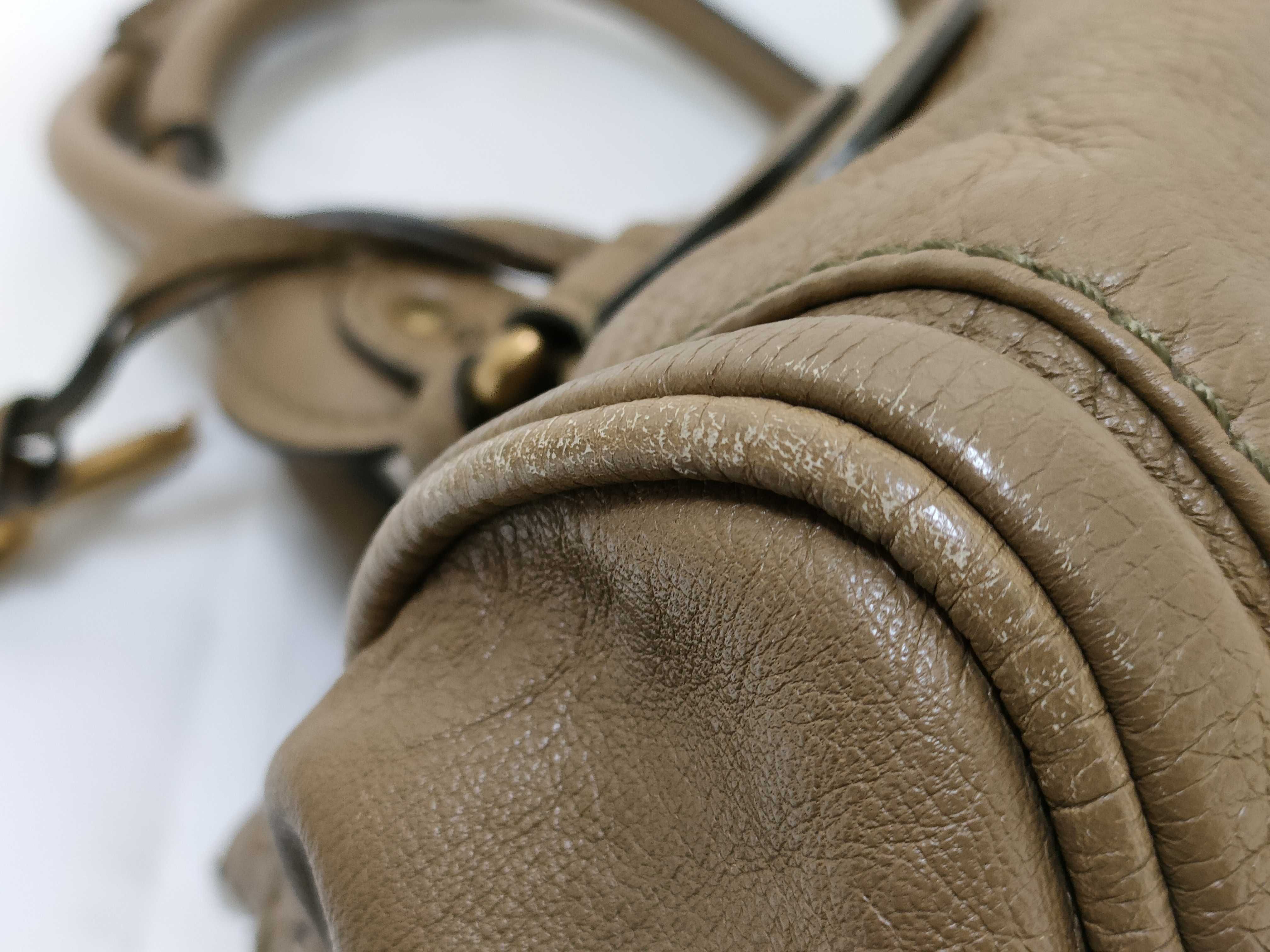 Chloe Taupe Grained Leather Paddington Satchel