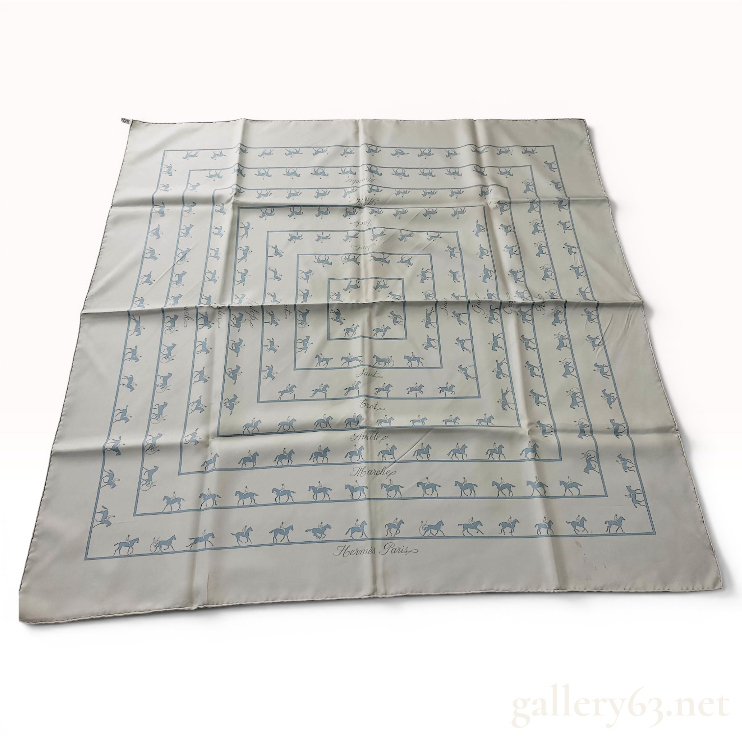 Hermes Paris Les Allures Silk Scarf by Philippe Ledoux