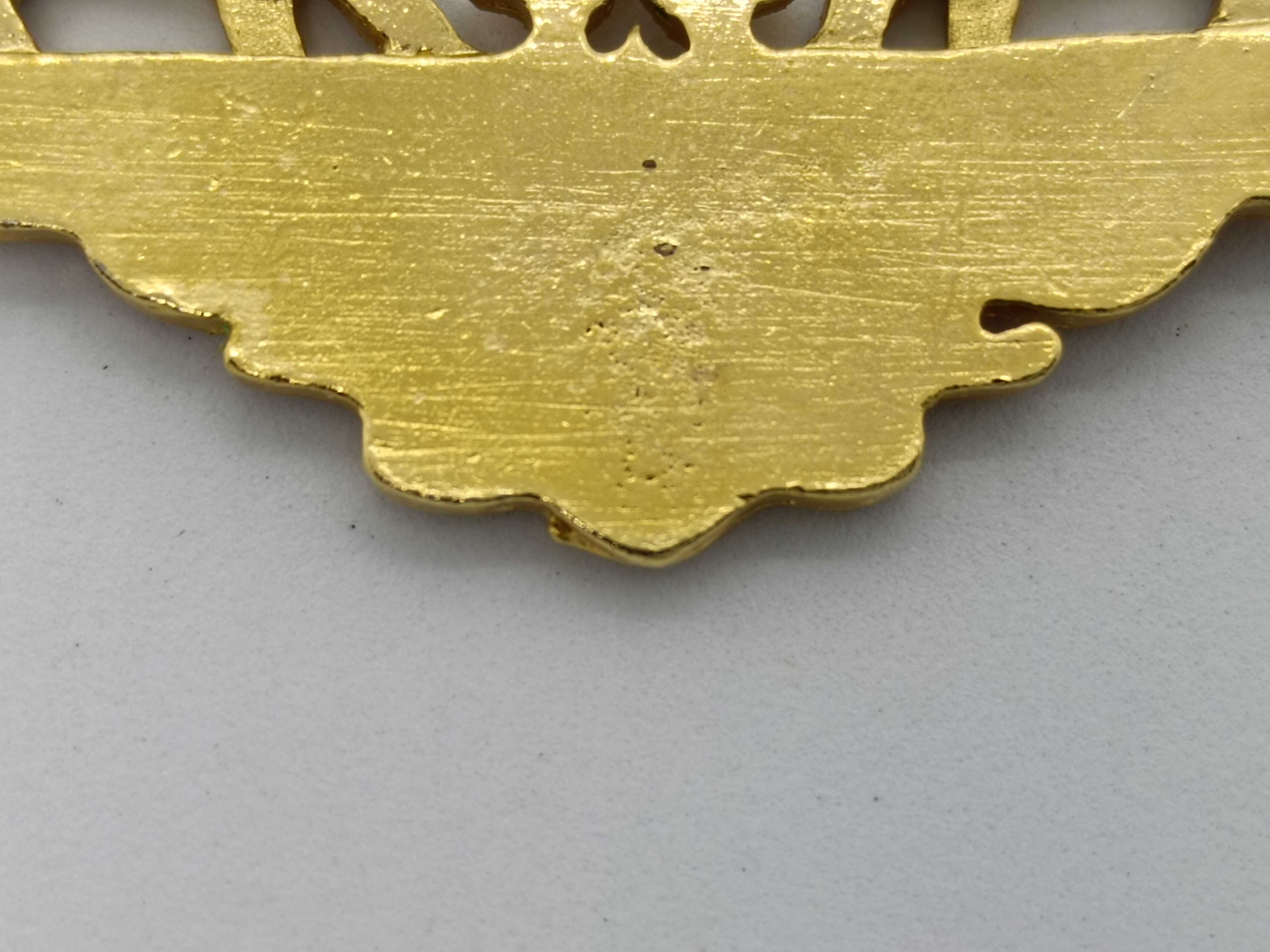 Hermes Vintage Multicolor Enamel and Gold-Tone Dog Motif Brooch