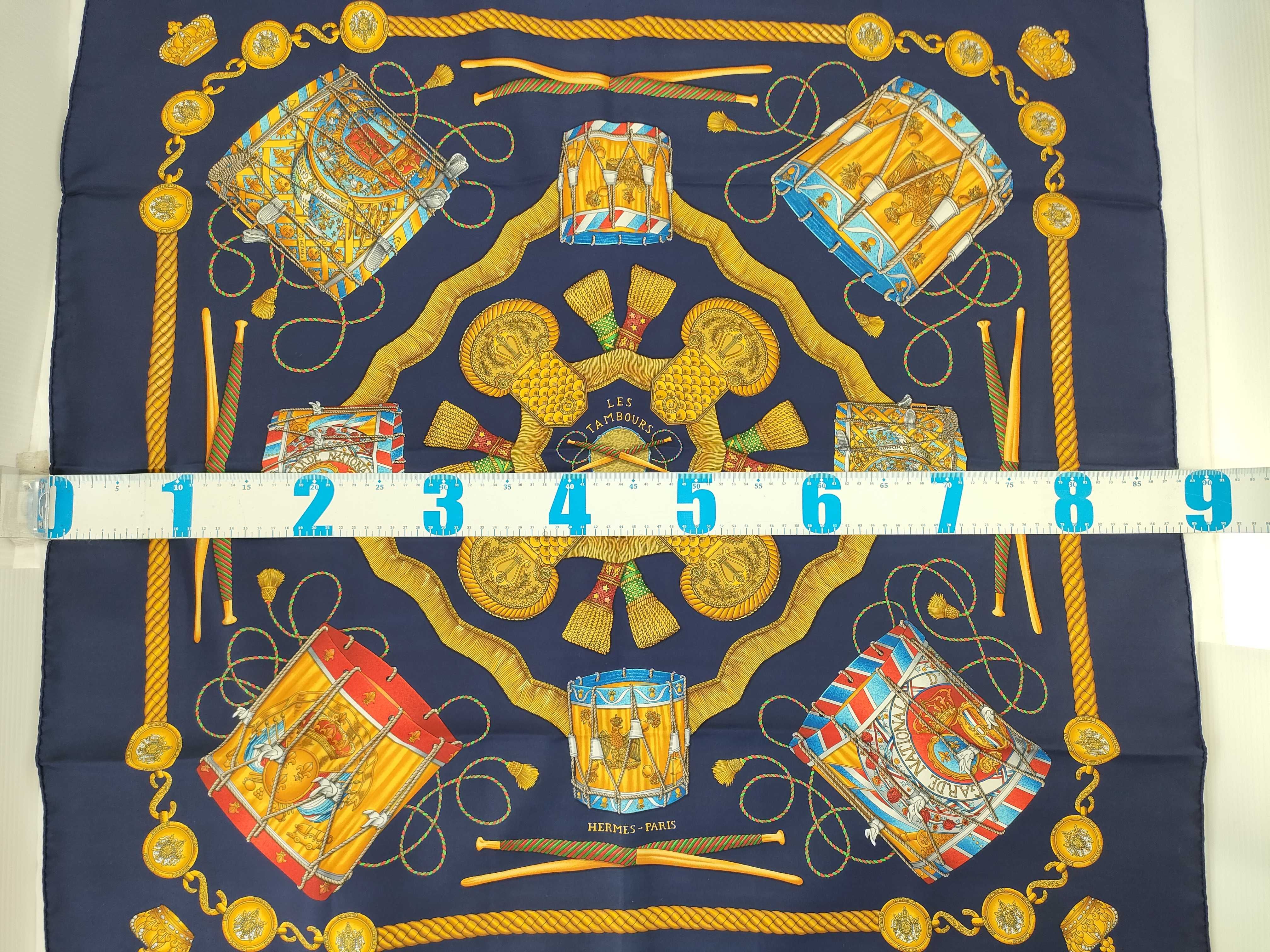 Hermes Les Tambours Silk Scarf by Joachim Metz