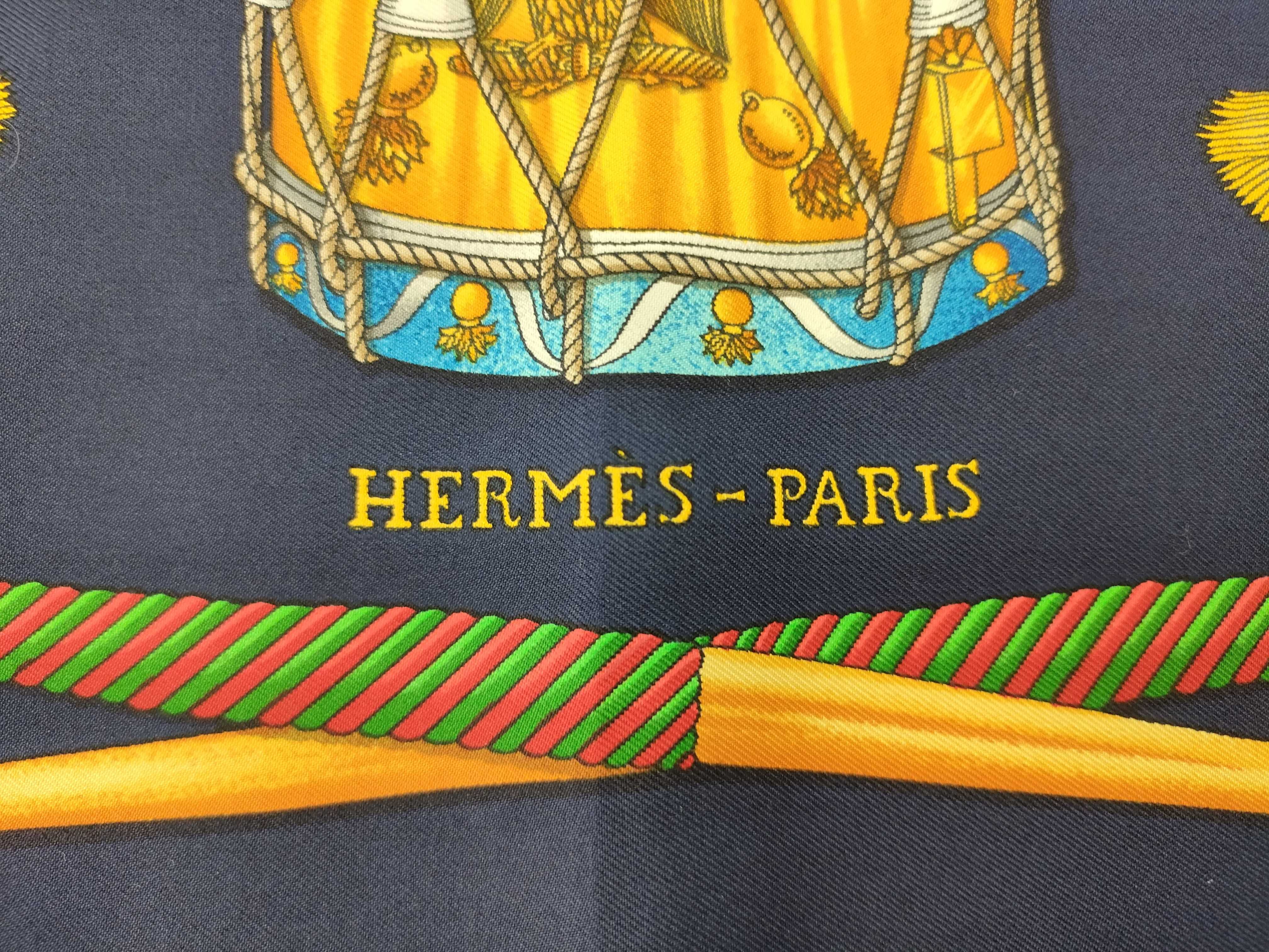Hermes Les Tambours Silk Scarf by Joachim Metz