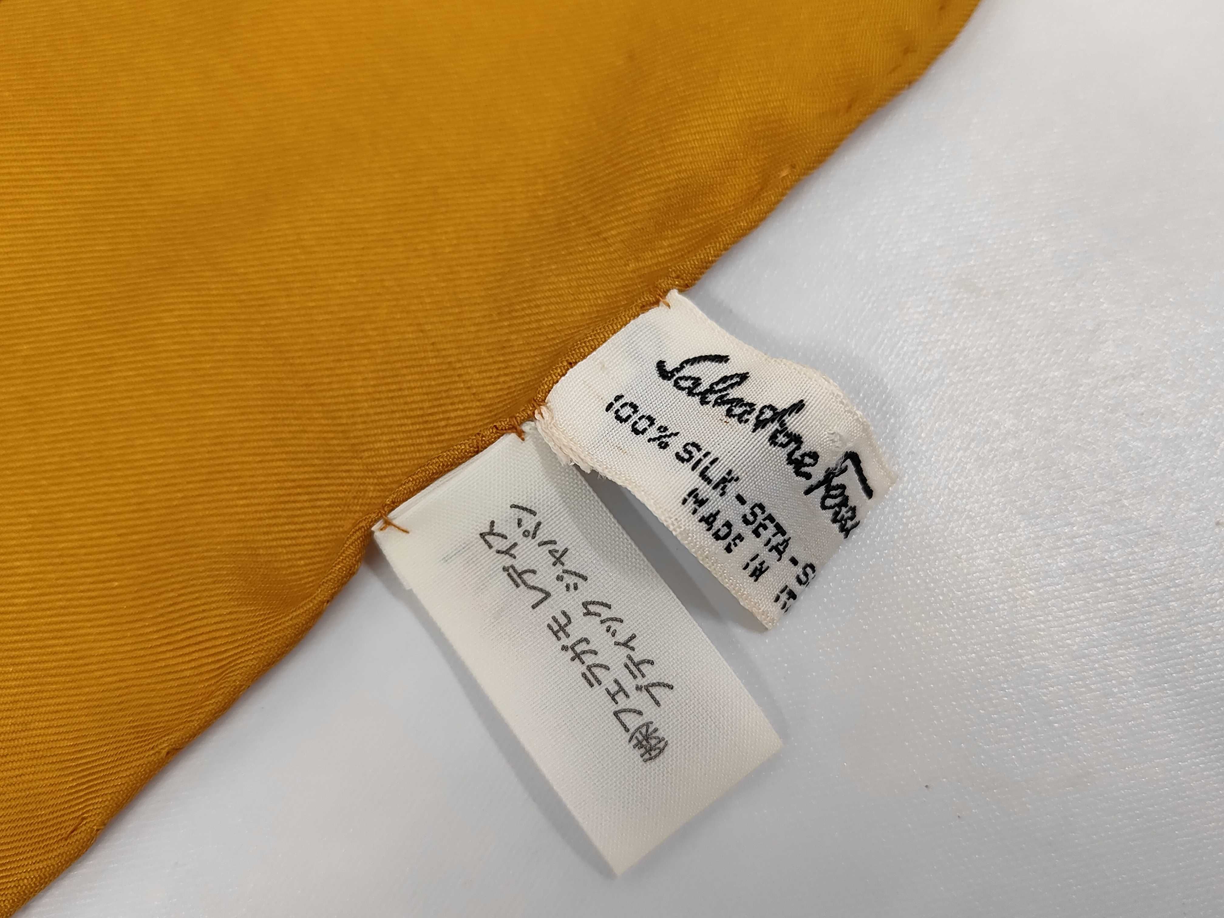 Salvatore Ferragamo Silk Twill Scarf with Sporting and Equestrian Theme