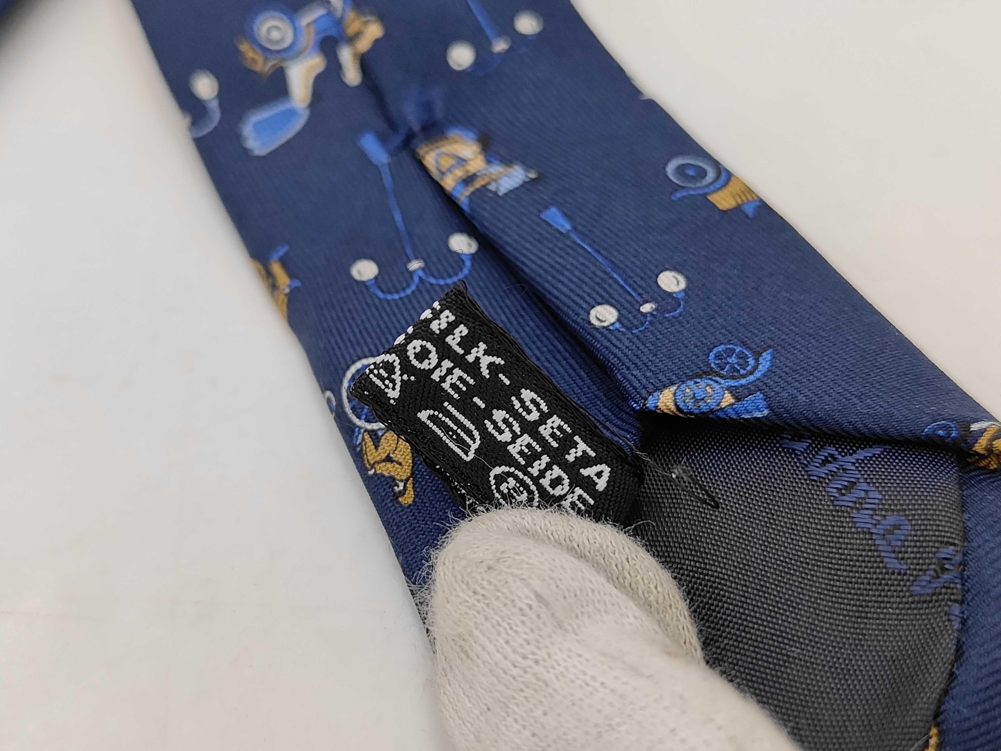 Salvatore Ferragamo Italian Silk Vintage Transportation Novelty Necktie