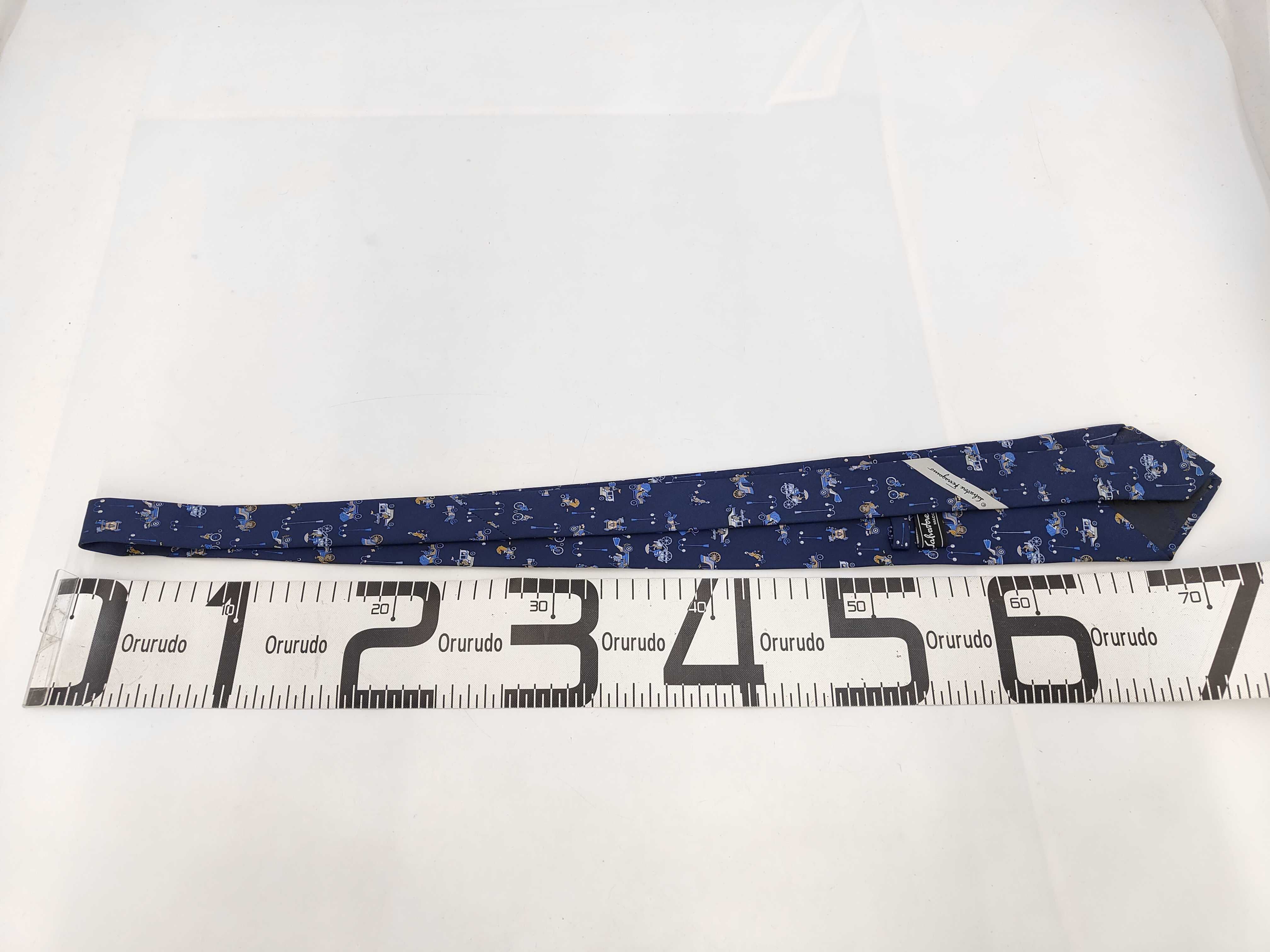 Salvatore Ferragamo Italian Silk Vintage Transportation Novelty Necktie