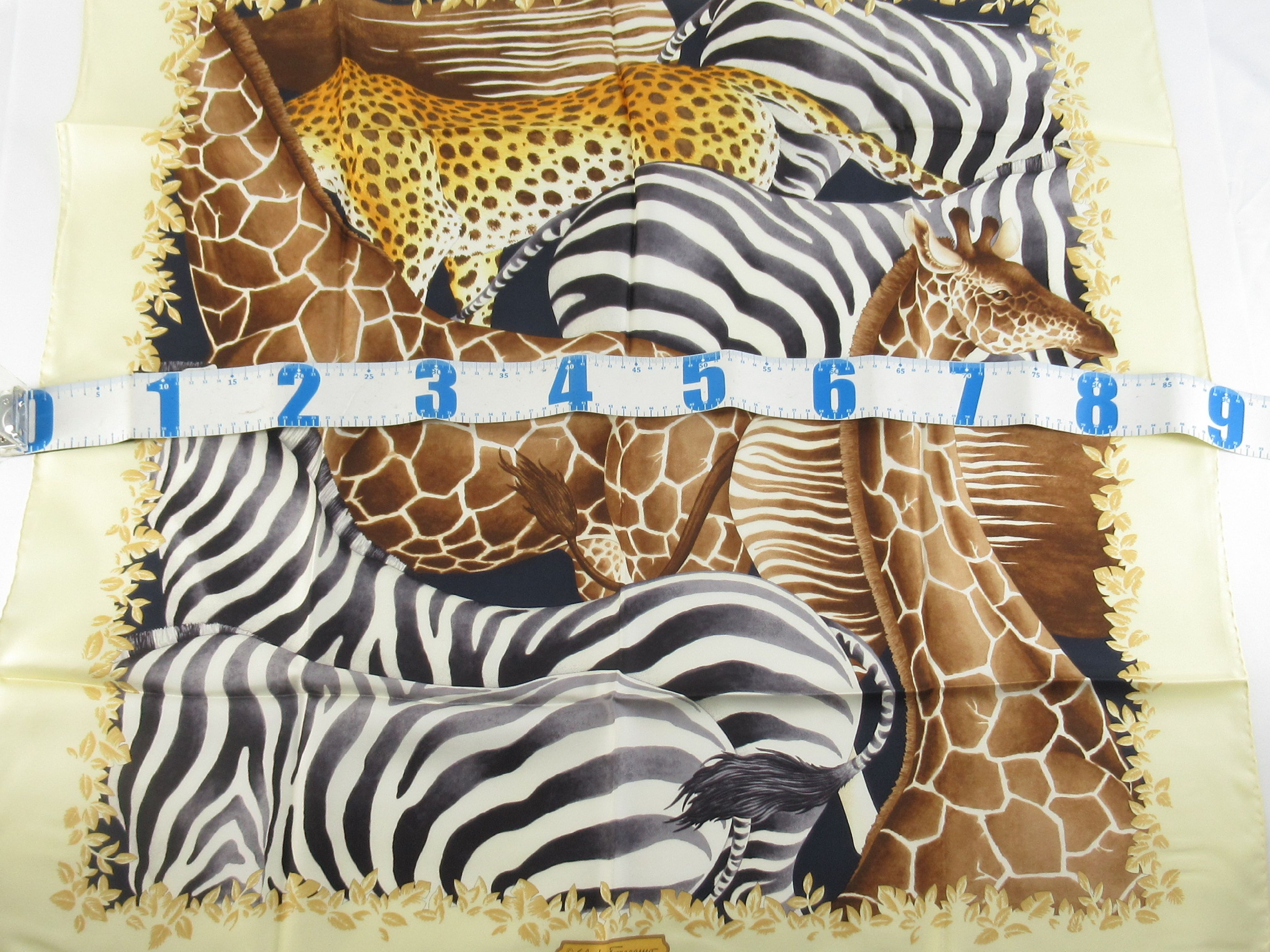 Salvatore Ferragamo Silk Scarf with Safari Animal Motif