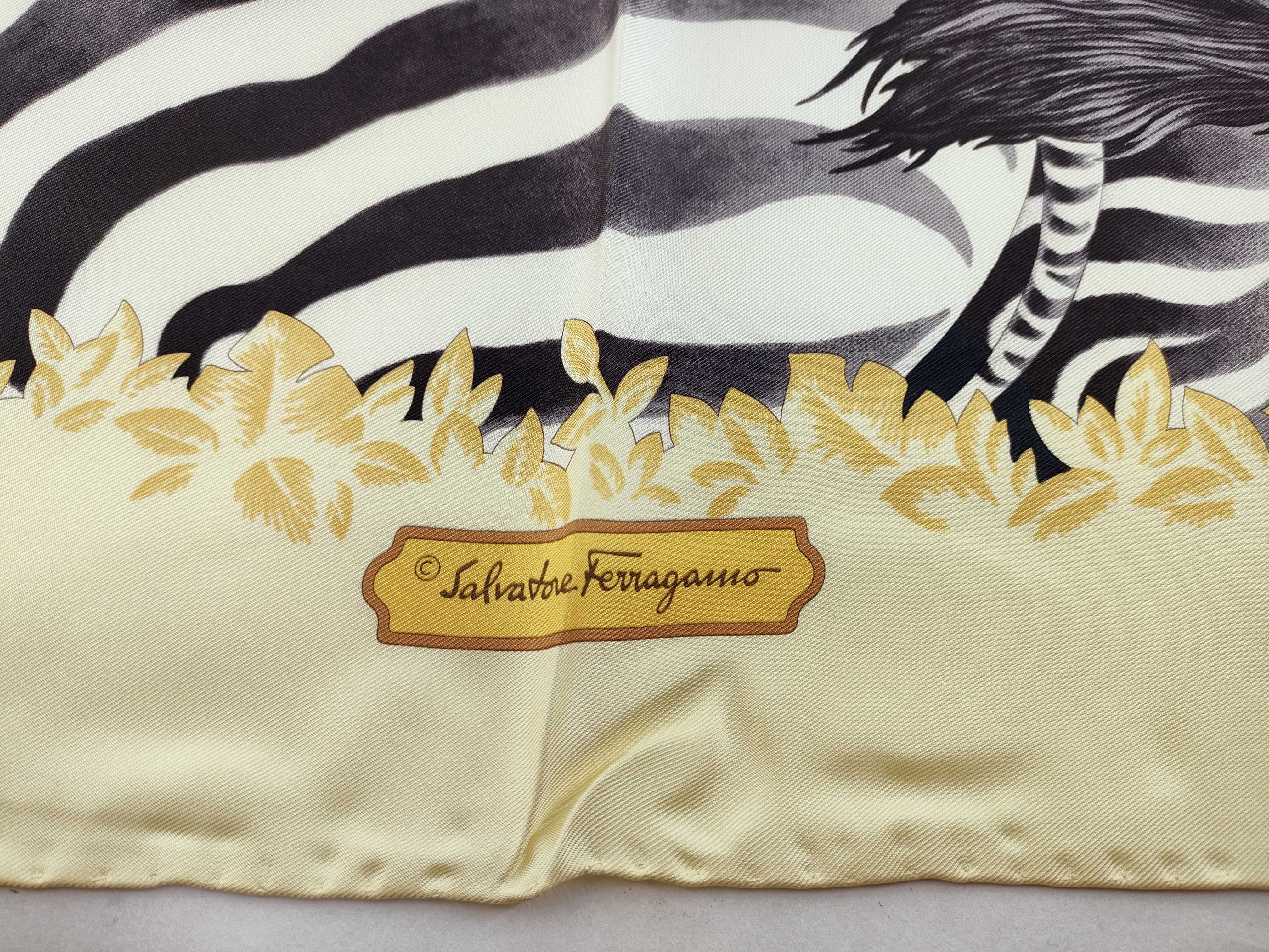 Salvatore Ferragamo Silk Scarf with Safari Animal Motif
