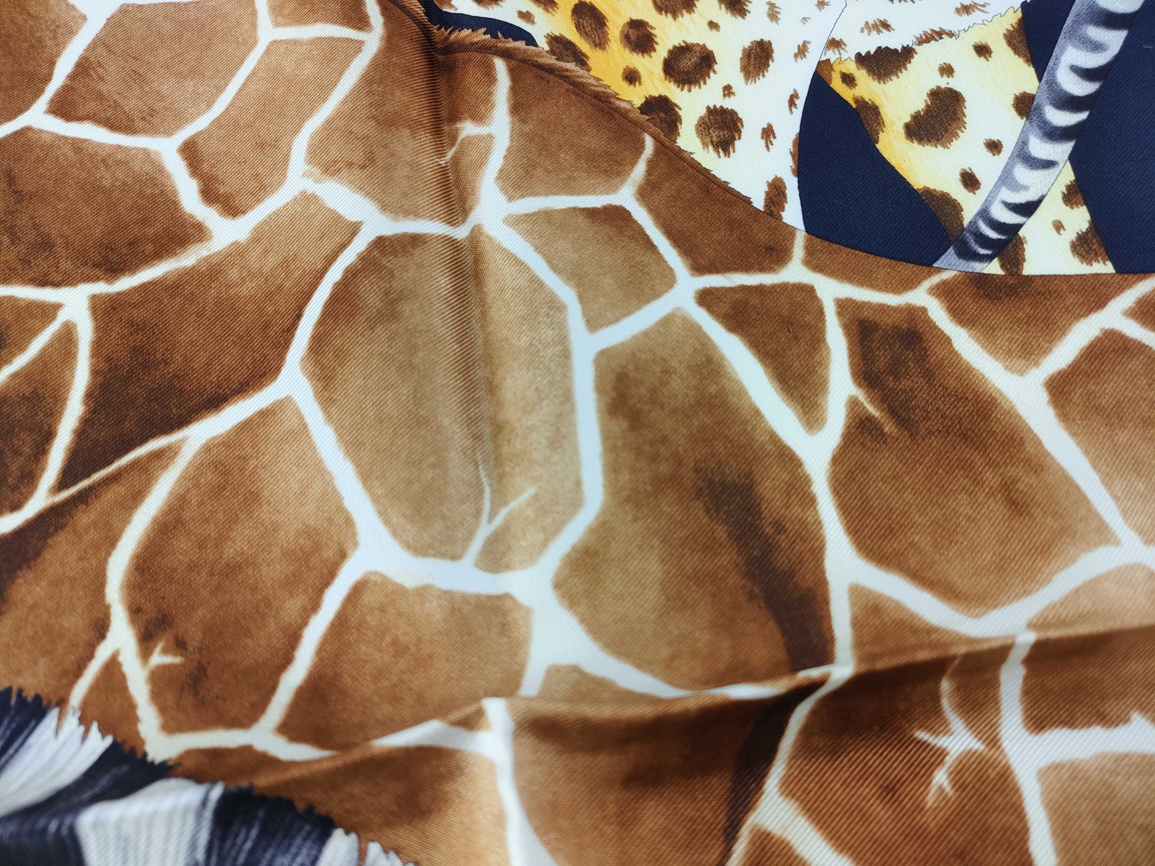 Salvatore Ferragamo Silk Scarf with Safari Animal Motif