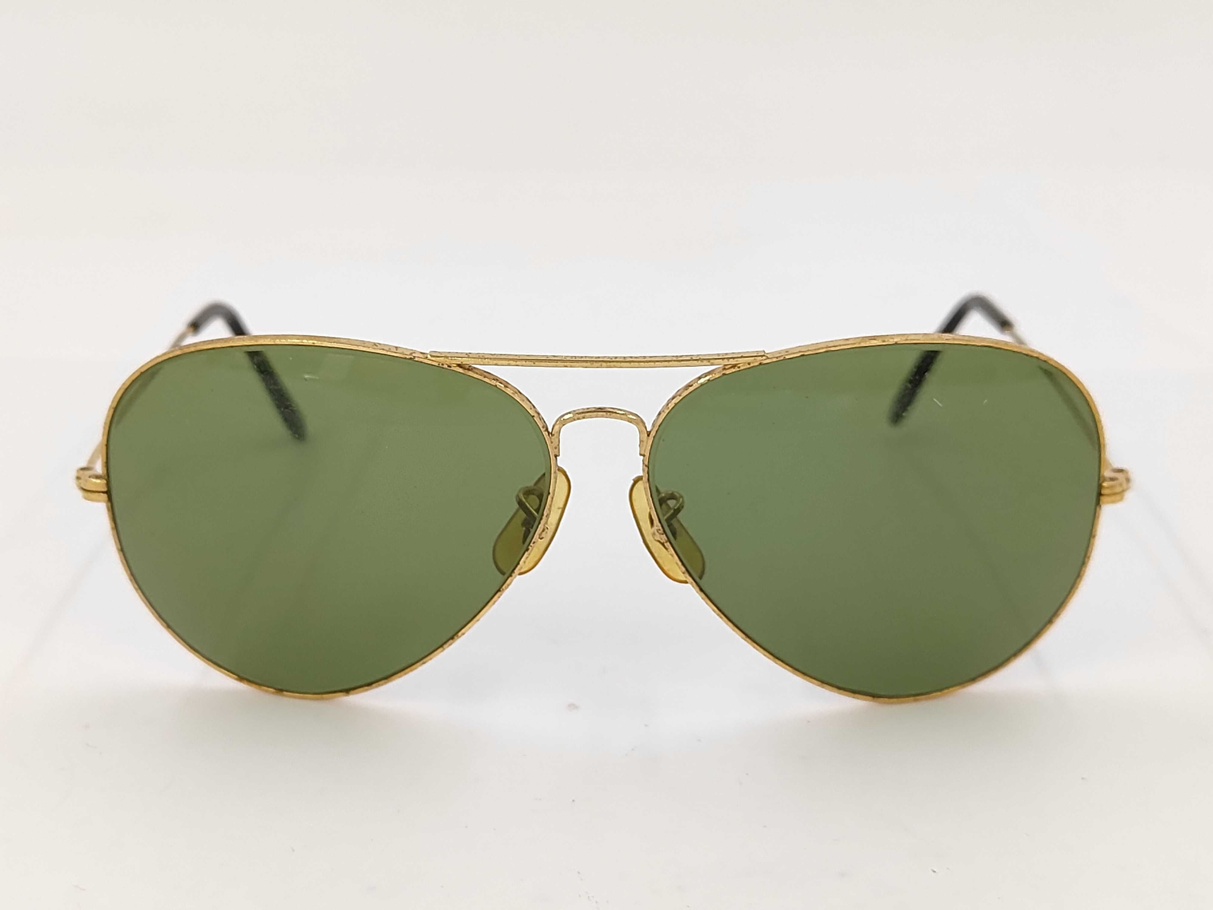 Vintage Bausch & Lomb Ray-Ban Gold-Toned Aviator Sunglasses