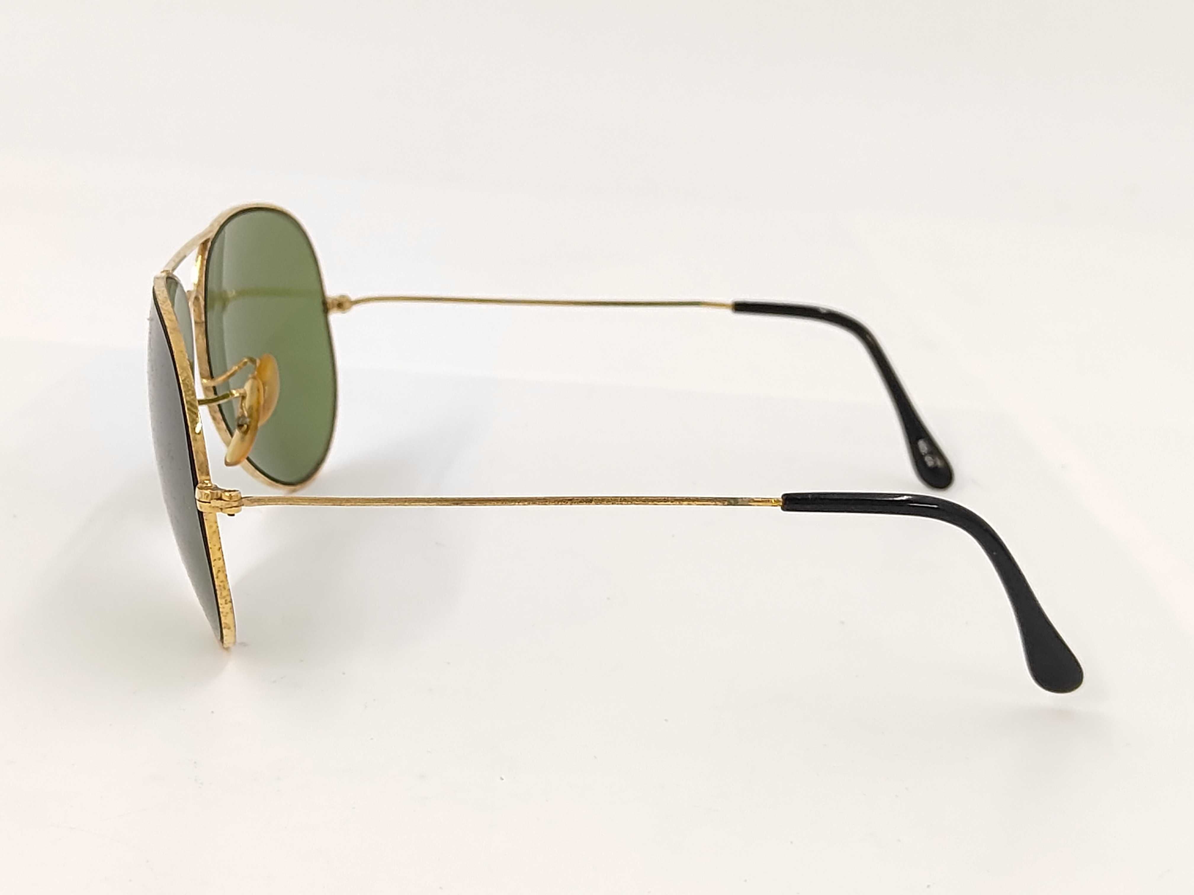 Vintage Bausch & Lomb Ray-Ban Gold-Toned Aviator Sunglasses