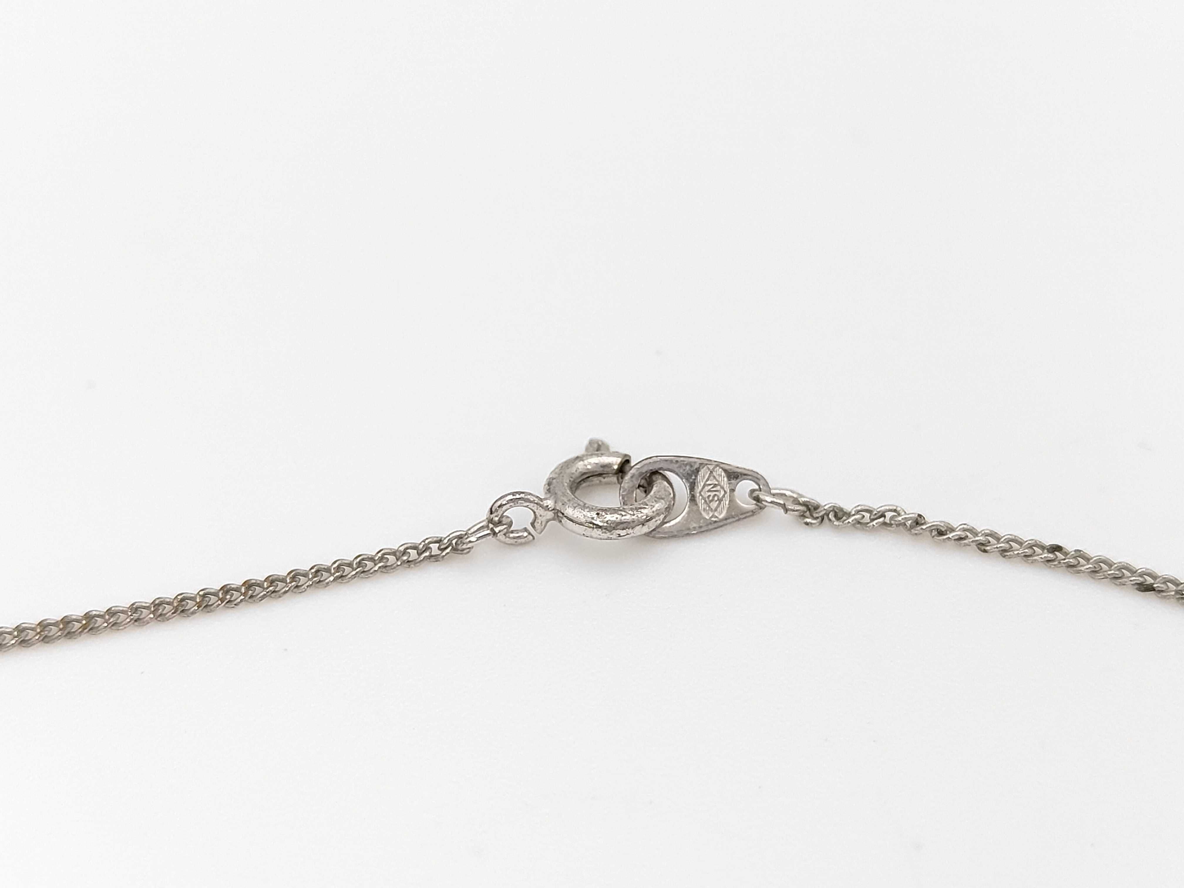 Tasaki Silver and Pearl Ribbon Motif Pendant Necklace