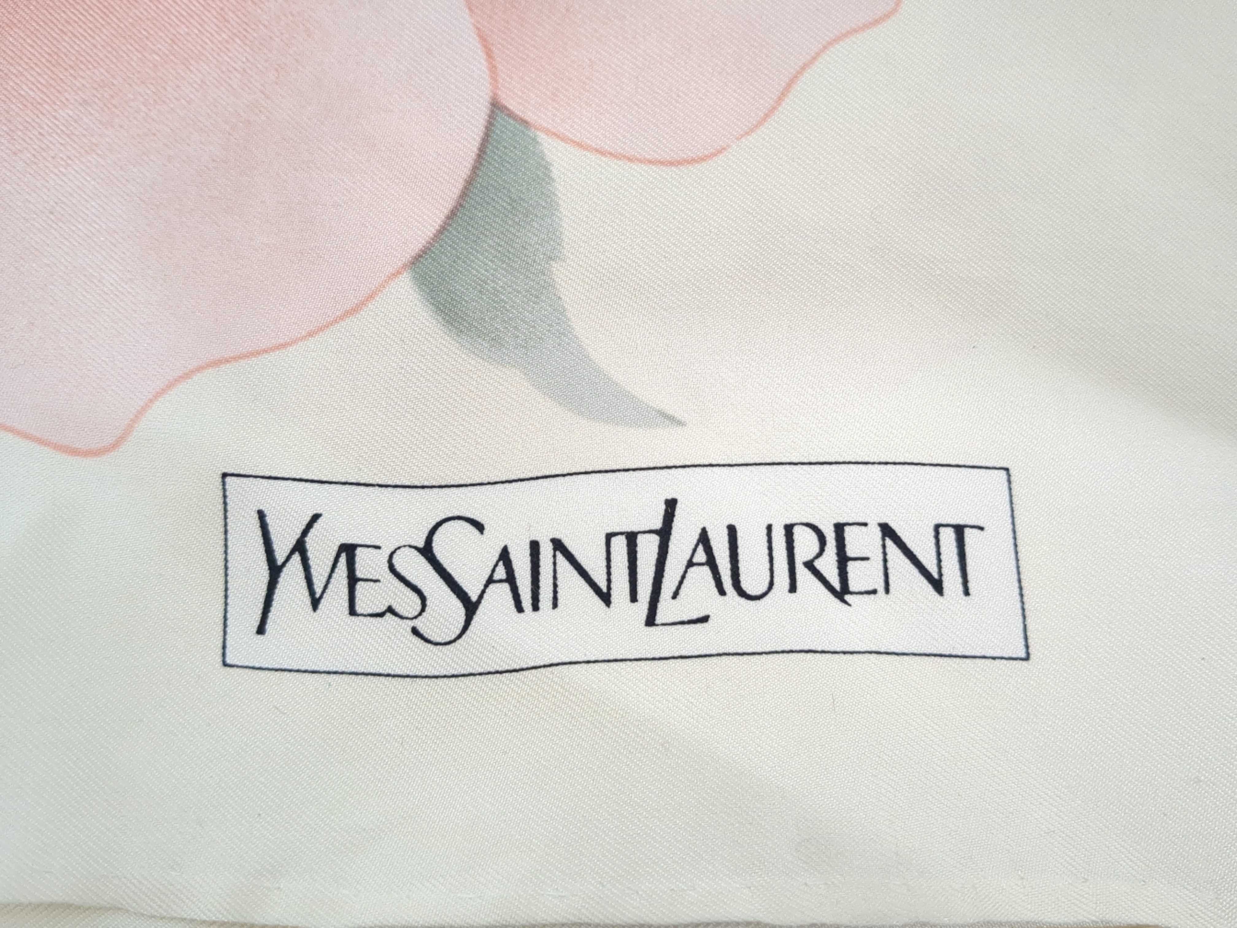 Two Designer Silk Scarves, Yves Saint Laurent and Hermes